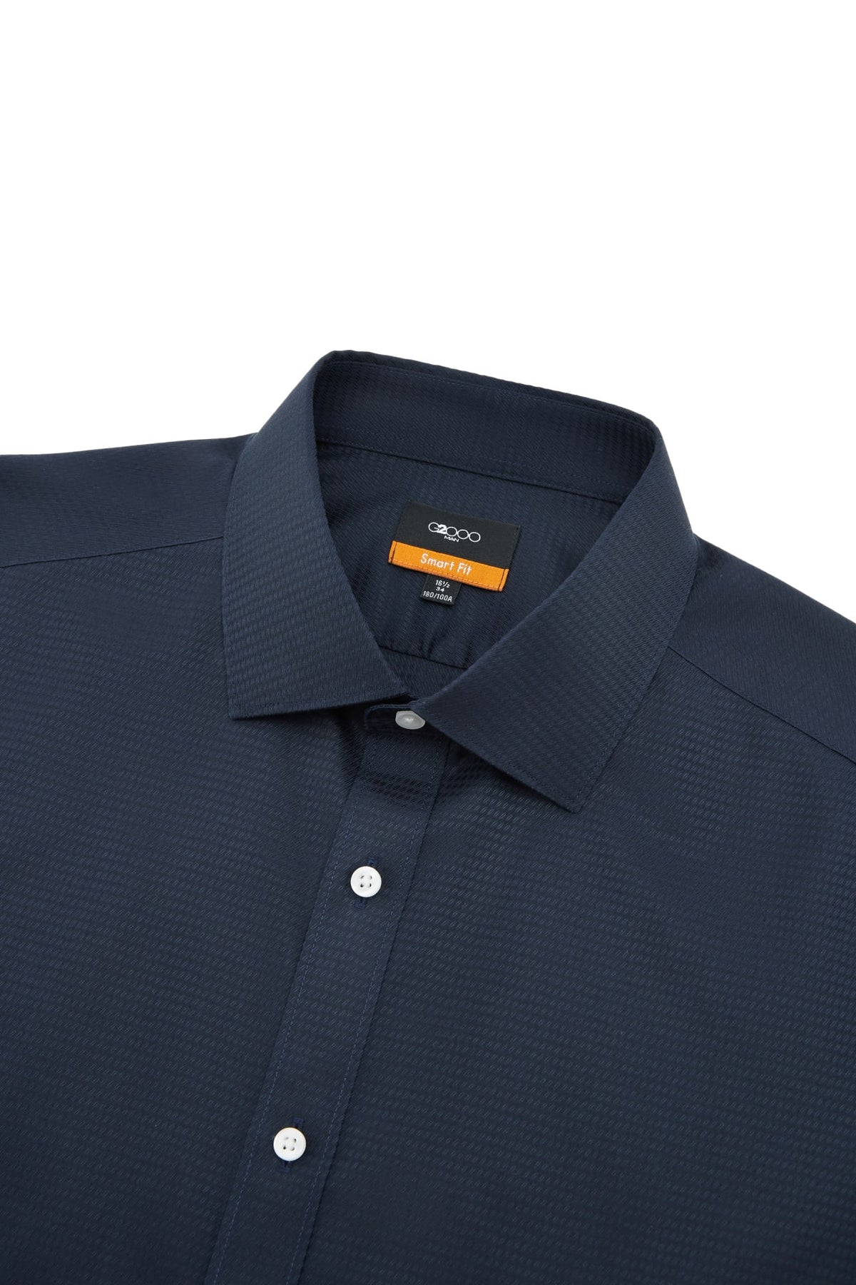 G2000 - Shirts - Non-Iron Premium Cotton Textured Smart Fit Long Sleeve Shirt