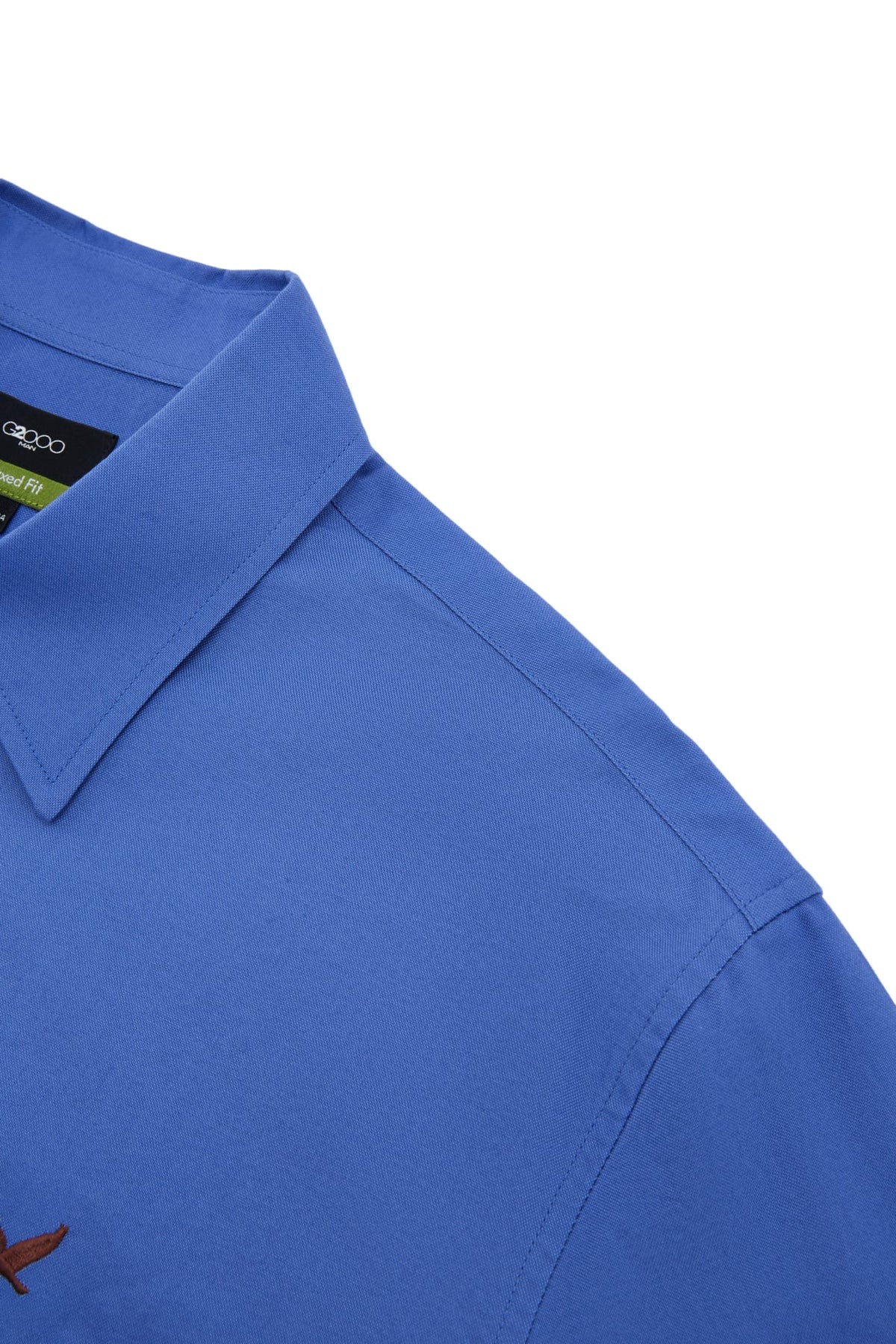G2000 - Shirts - Wrinkle Free Cotton Oxford Relax Fit Long Sleeve Casual Shirt With Logo