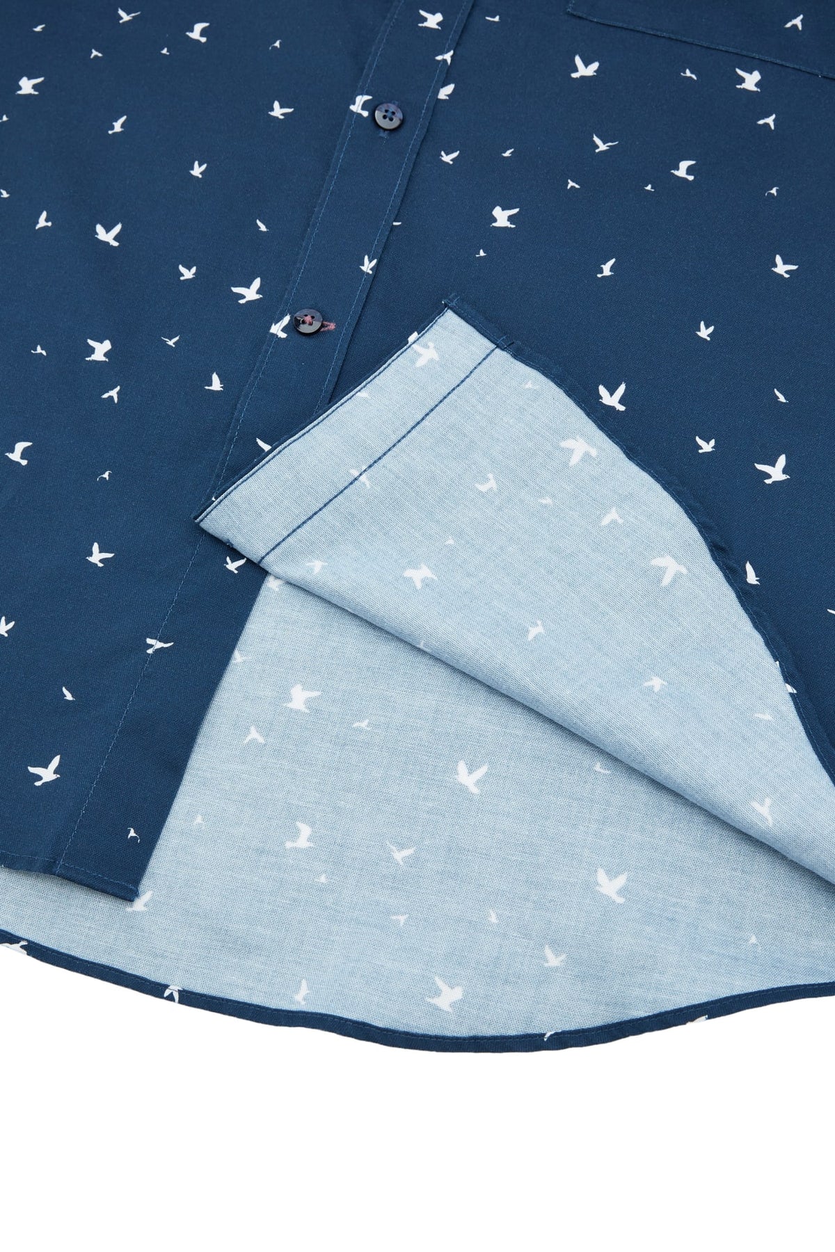 G2000 - Shirts - Non-iron Pure Cotton Oxford Birdy Print Relax Fit Long Sleeve Casual Shirt