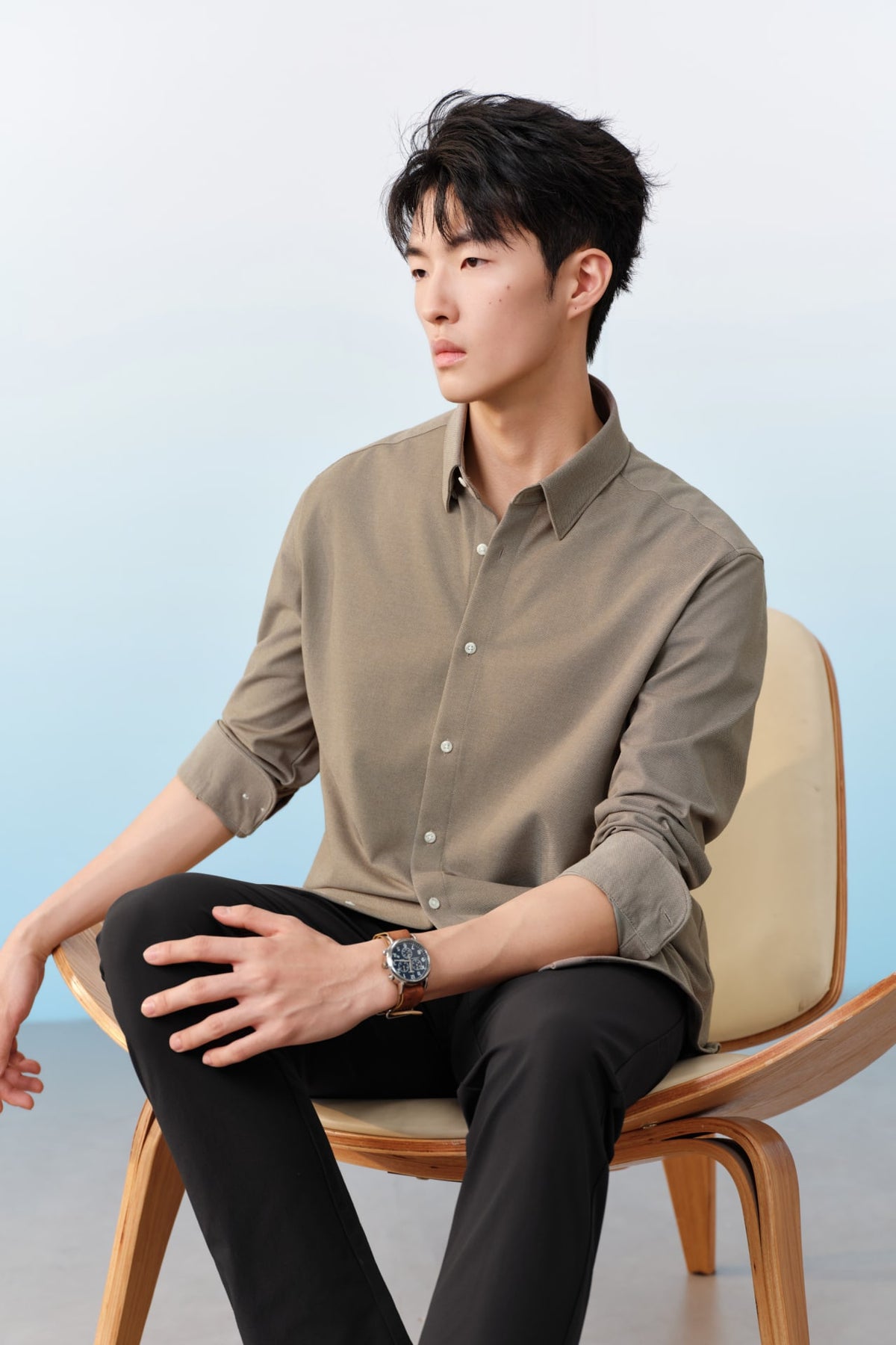 G2000 - Shirts - Easy Iron Cotton Knit Smart Fit Long Sleeve Shirt