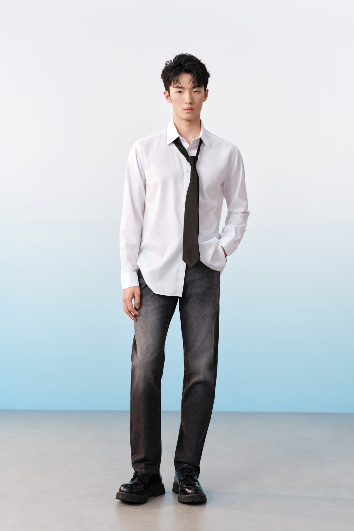 G2000 - Shirts - Non-Iron Cotton Dobby Textured Regular Fit Long Sleeve Shirt