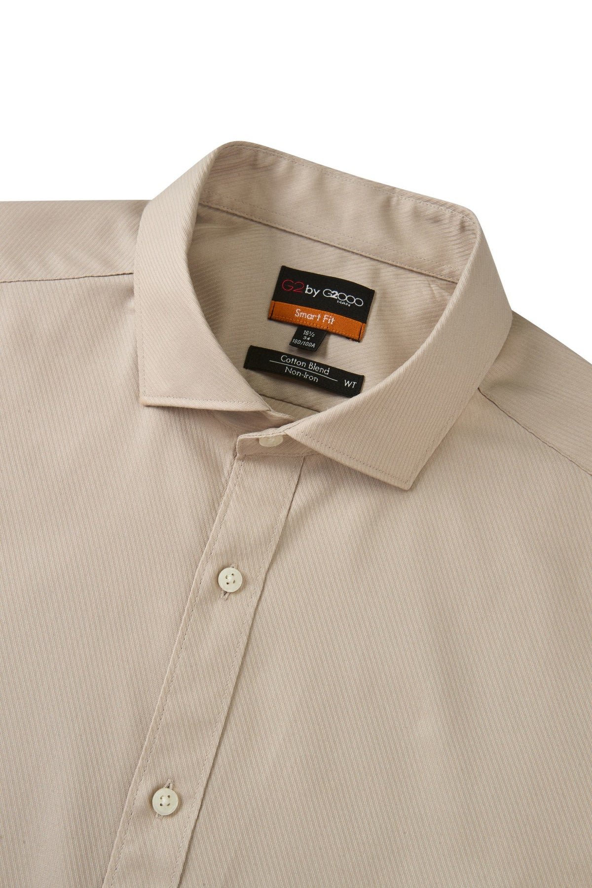 Non-Iron Easy Care Cotton Blend Wide Twill Smart Fit Long Sleeve Shirt