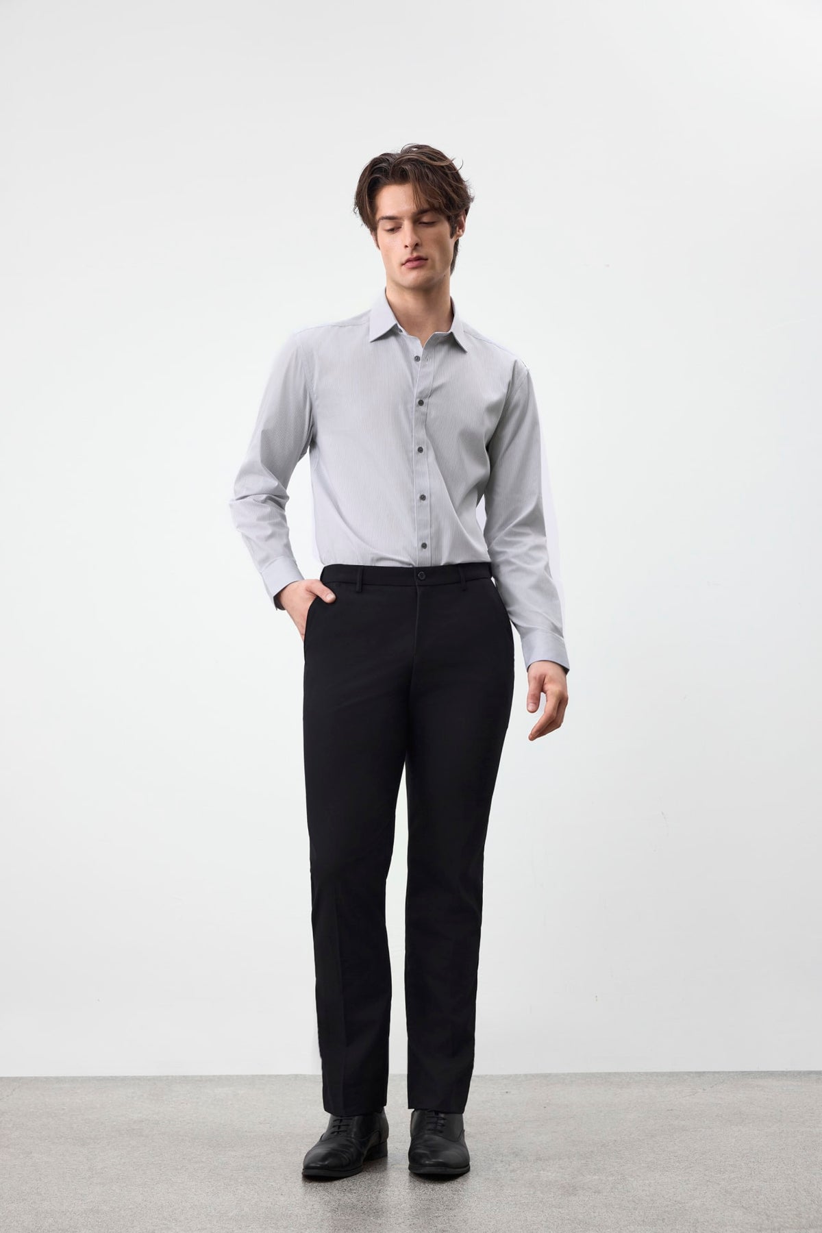 G2000 - Shirts - Non-Iron Easy Care Stripe Smart Fit Long Sleeve Shirt
