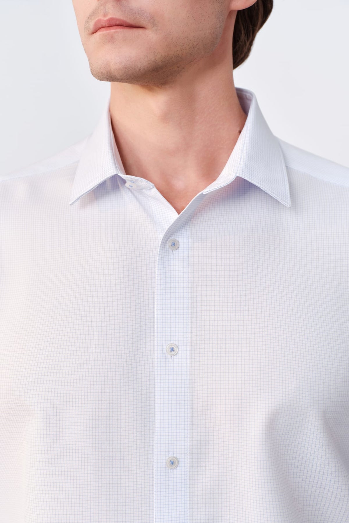 G2000 - Shirts - Non-Iron Dry Check Smart Fit Long Sleeve Shirt