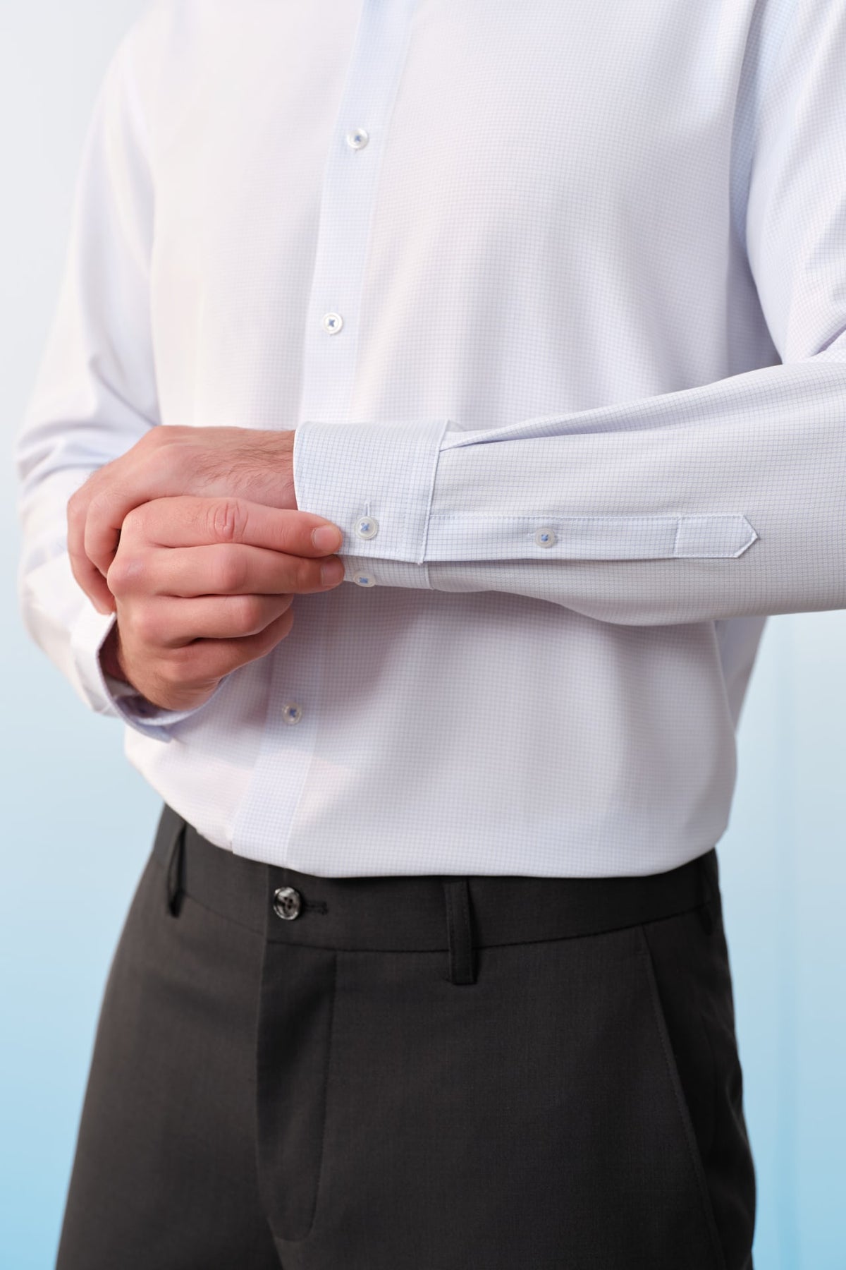 G2000 - Shirts - Non-Iron Dry Check Smart Fit Long Sleeve Shirt