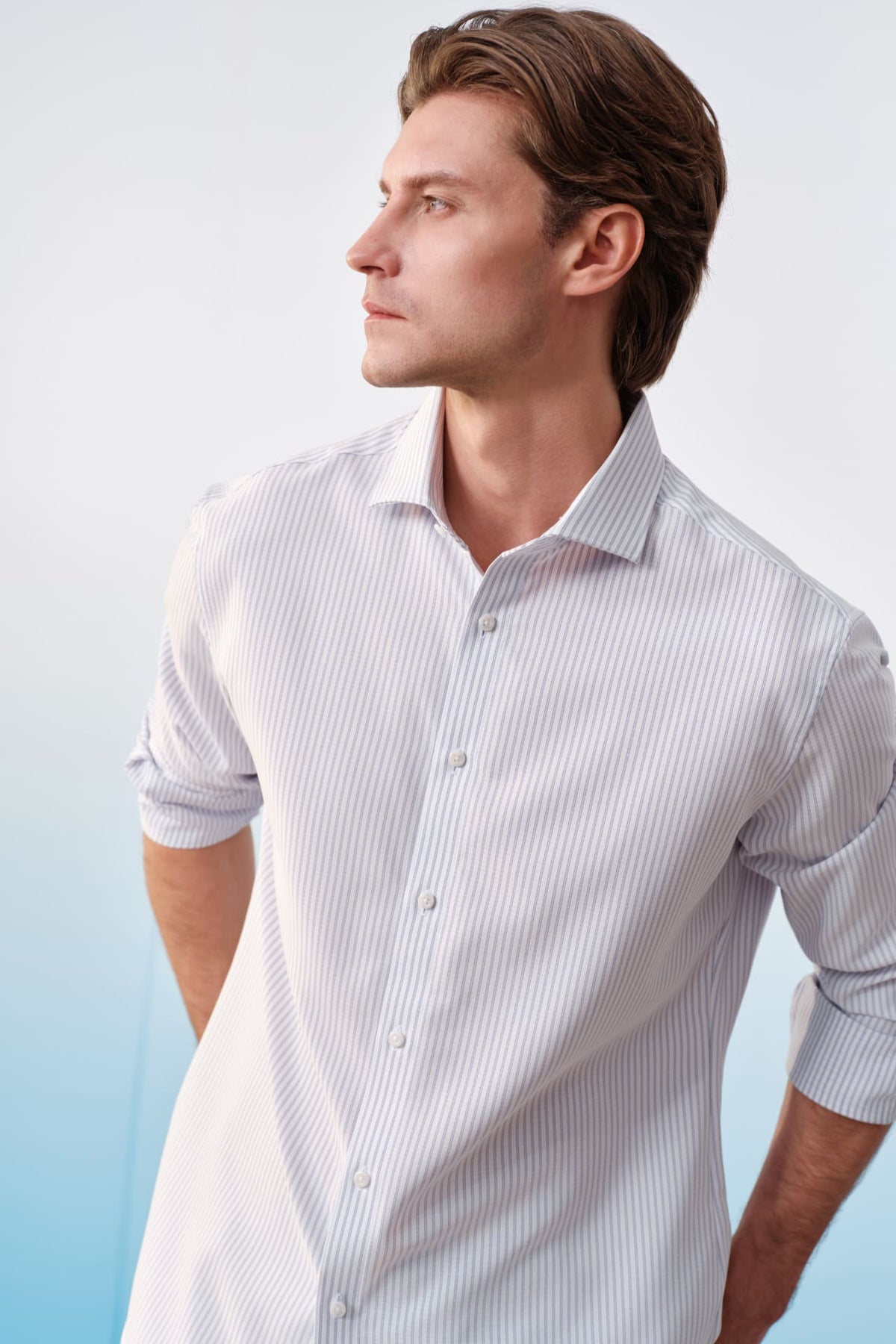 G2000 - Shirts - Non-Iron Dry Stripe Smart Fit Long Sleeve Shirt