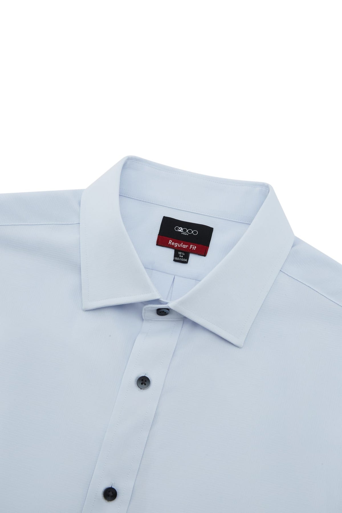 G2000 Shirts Non-Iron Cool Touch Stretch Textured Regular Fit Long Sleeve Shirt