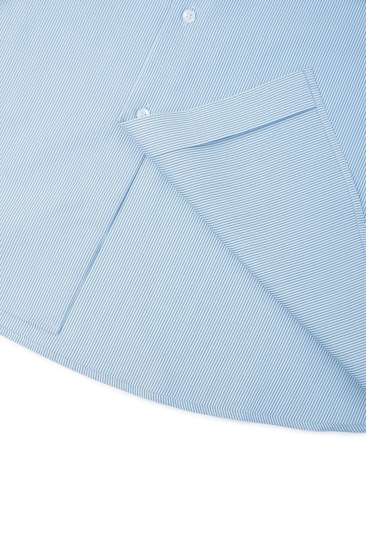 G2000 - Shirts - Non-Iron Cool Touch Stretch Stripe Regular Fit Long Sleeve Shirt