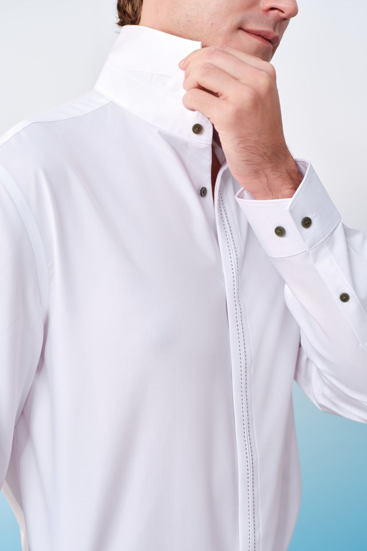 G2000 - Shirts - Non-Iron Cool Touch Stretch Twill Smart Fit Long Sleeve Shirt With Design Detail