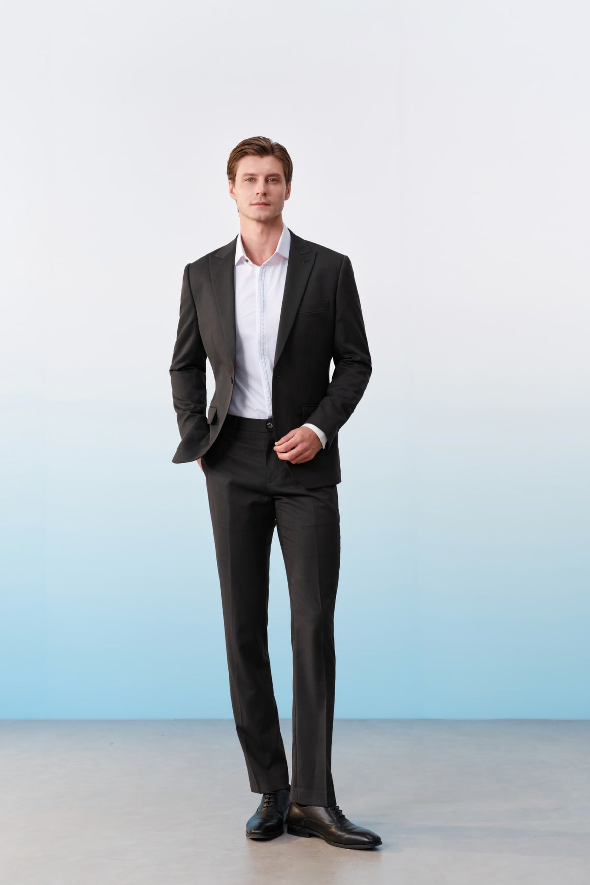 G2000 - Shirts - Non-Iron Cool Touch Stretch Twill Smart Fit Long Sleeve Shirt With Design Detail