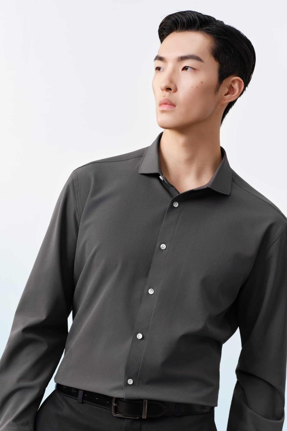 G2000 - Shirts - Non-Iron Dry Multi-Way Stretch Textured Check Smart Fit Long Sleeve Shirt