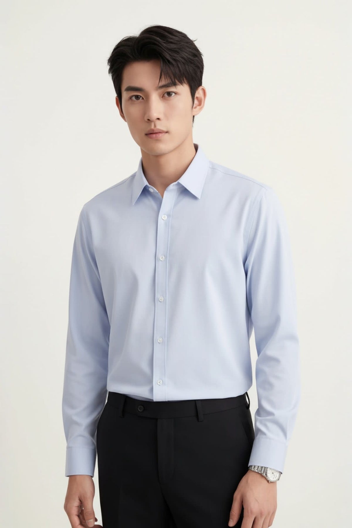 G2000 - Shirts - Non-Iron Three-Proof Finish Textured Smart Fit Long Sleeve Shirt