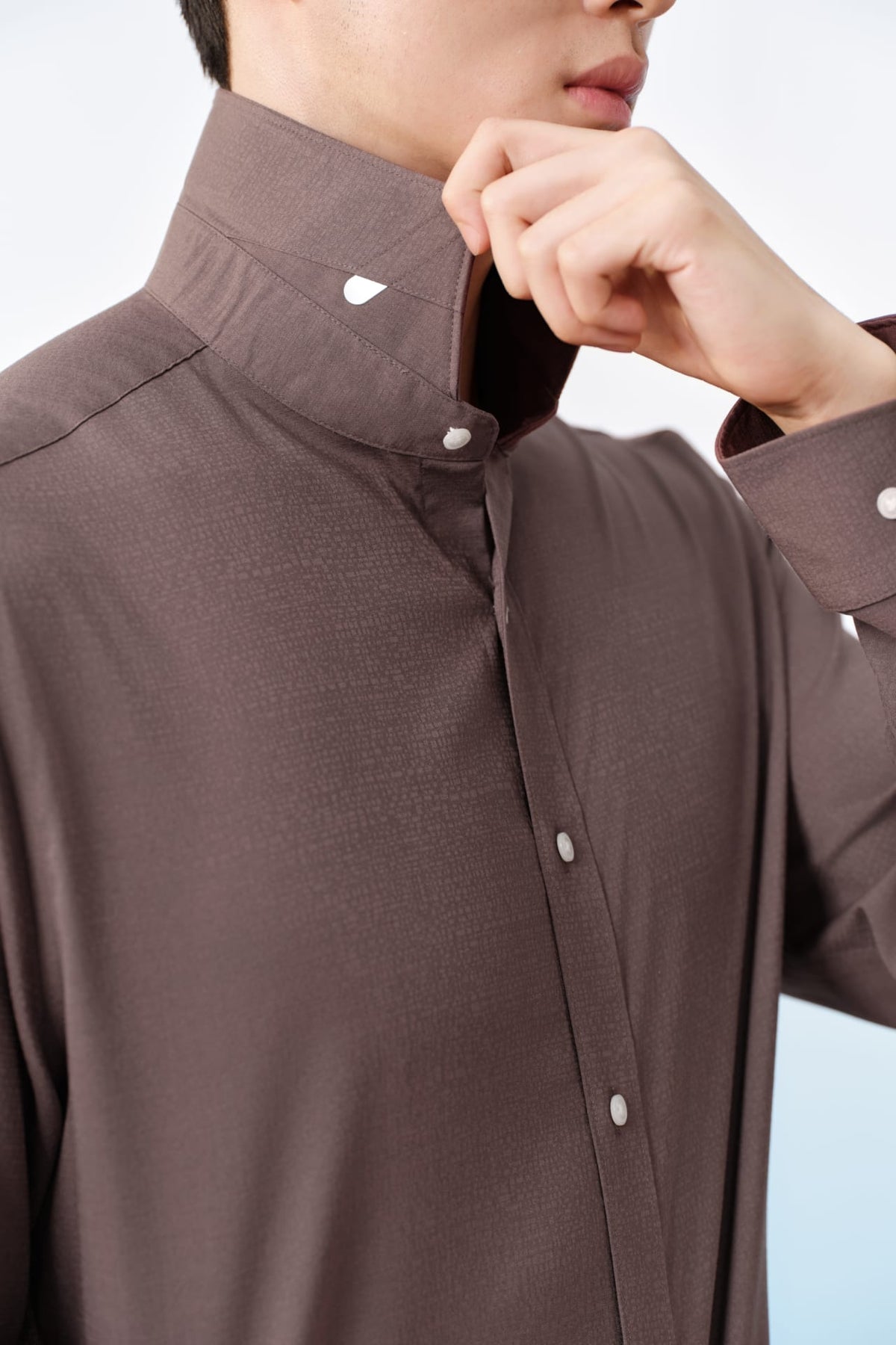 G2000 - Shirts - Non-Iron Three-Proof Finish Textured Smart Fit Long Sleeve Shirt