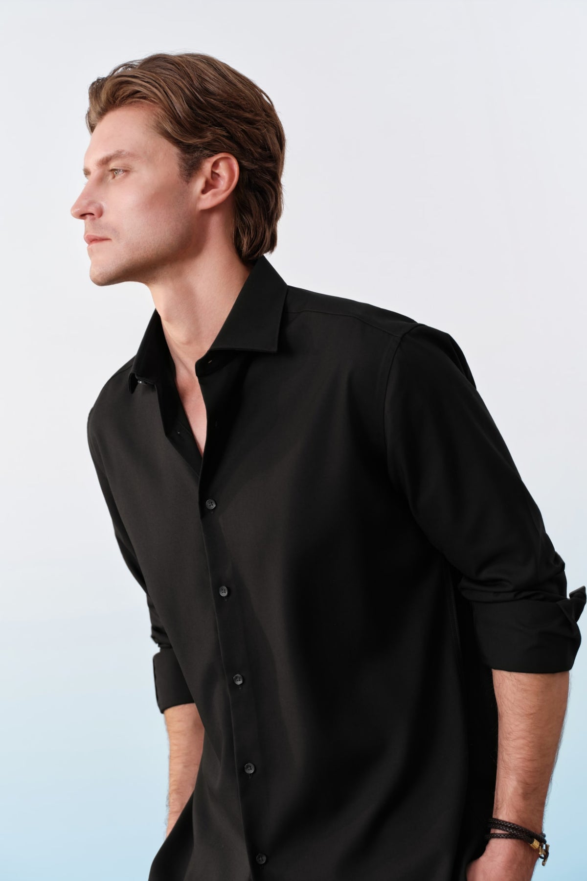 G2000 Shirts Non-Iron Three-Proof Finish Twill Slim Fit Long Sleeve Shirt