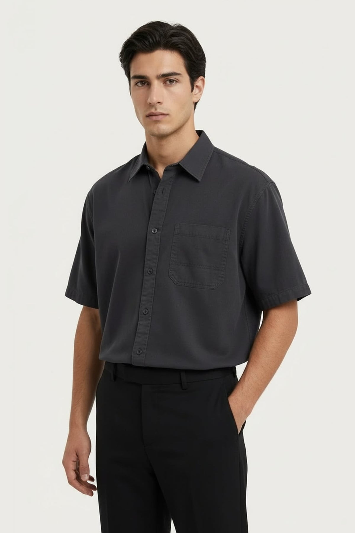 G2000 - Shirts - Pure Cotton Garment Dye Relax Fit Short Sleeve Casual Shirt