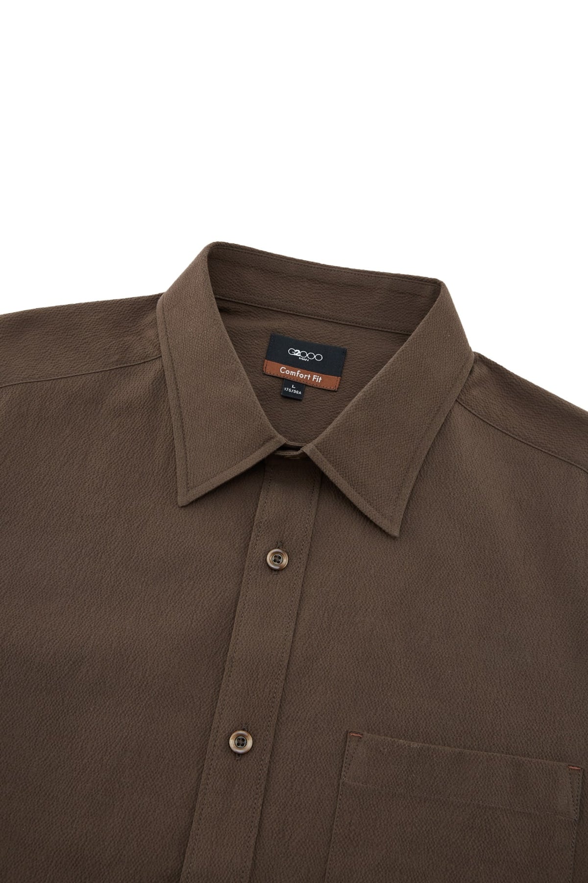 G2000 - Shirts - Cotton Stretch Seersucker Comfort Fit Short Sleeve Casual Shirt