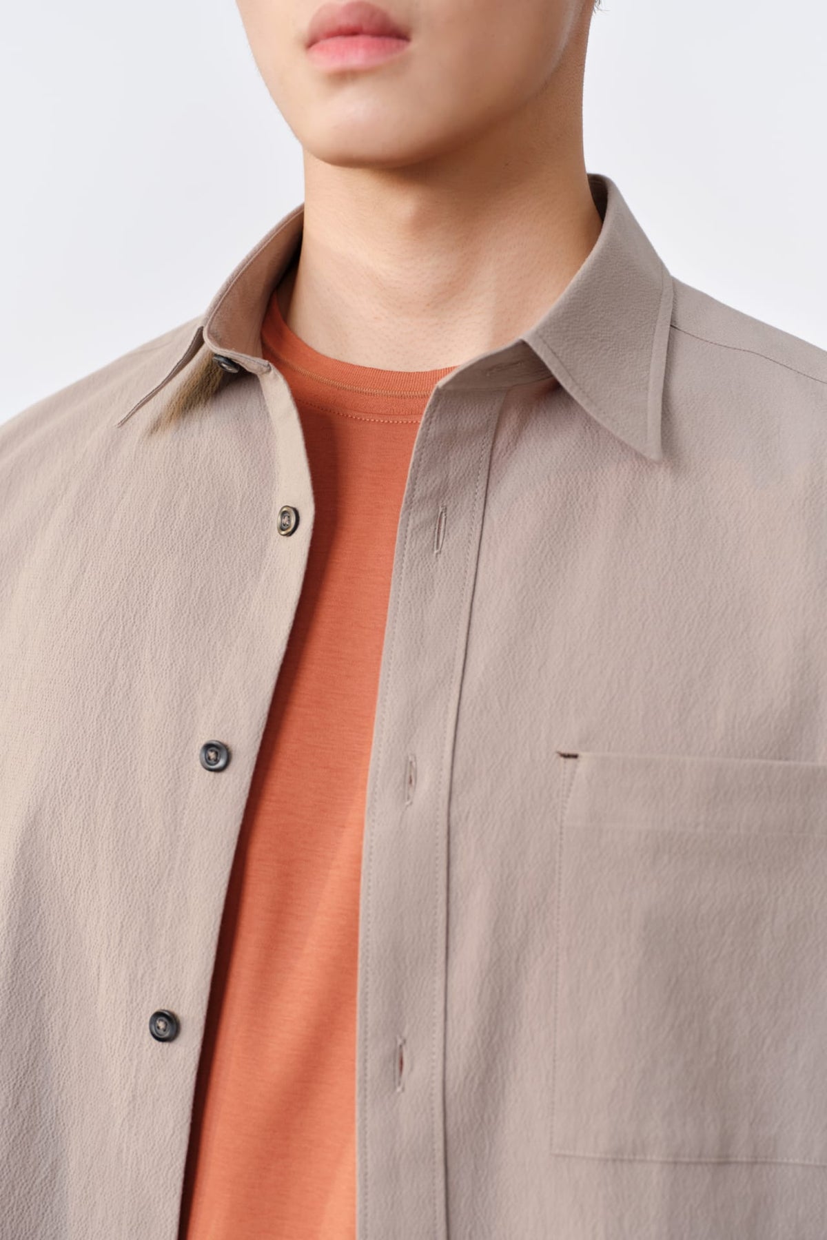 G2000 - Shirts - Cotton Stretch Seersucker Comfort Fit Short Sleeve Casual Shirt