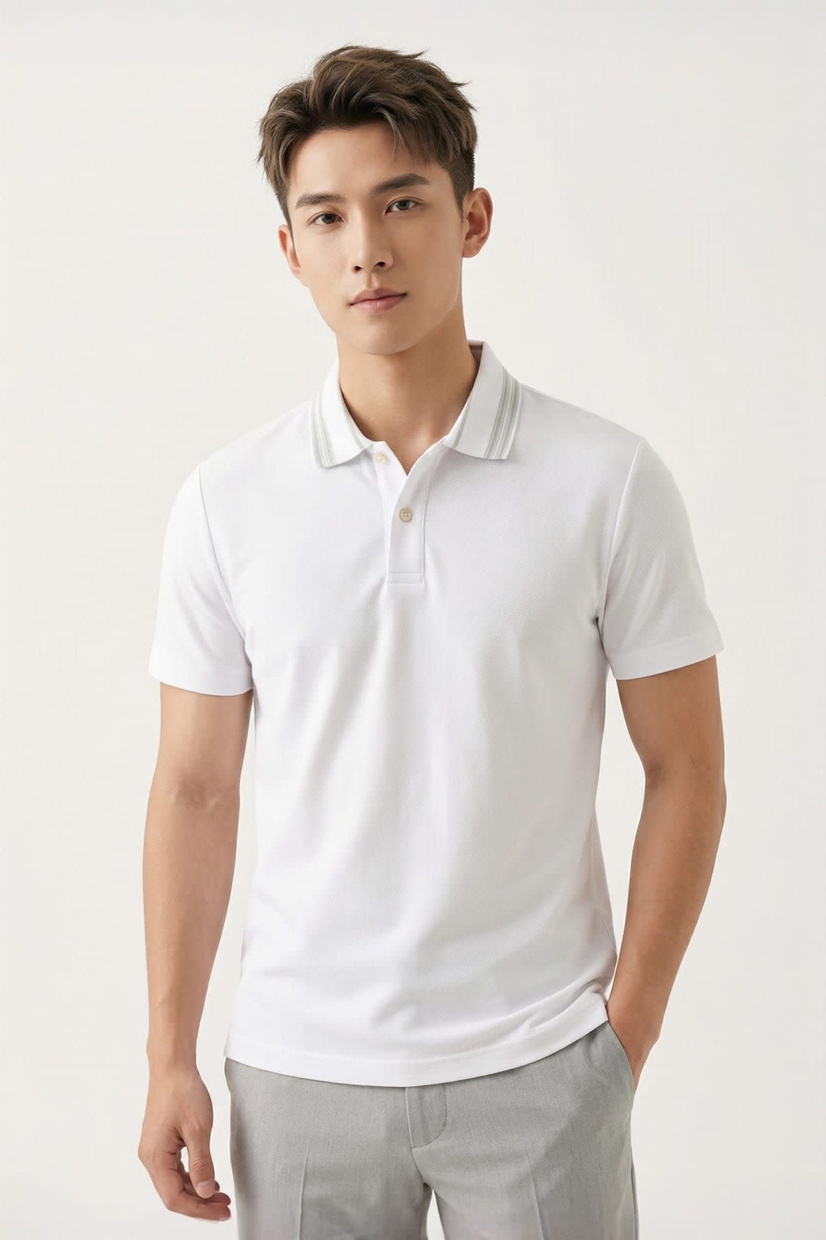 G2000 Polos Cool Touch Cotton Blend Pique Comfort Fit Polo Tee Brilliant White Comfort