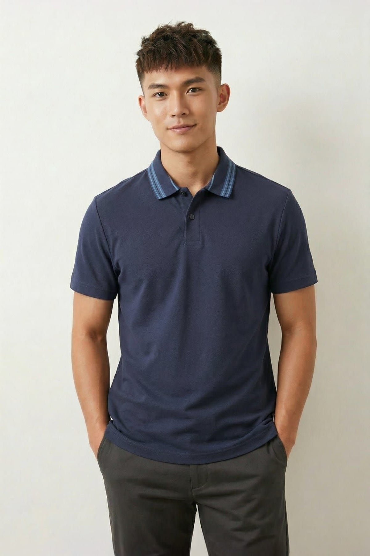 G2000 Polos Cool Touch Cotton Blend Pique Comfort Fit Polo Tee Insignia Blue Comfort
