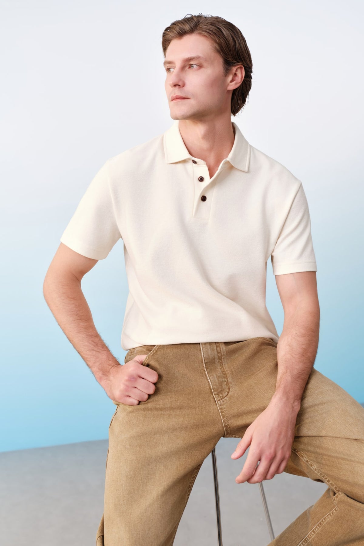 G2000 - Polos - Moisture Wicking Cotton Blend Double Knit Relax Fit Polo Tee - Relaxed - Frozen Dew