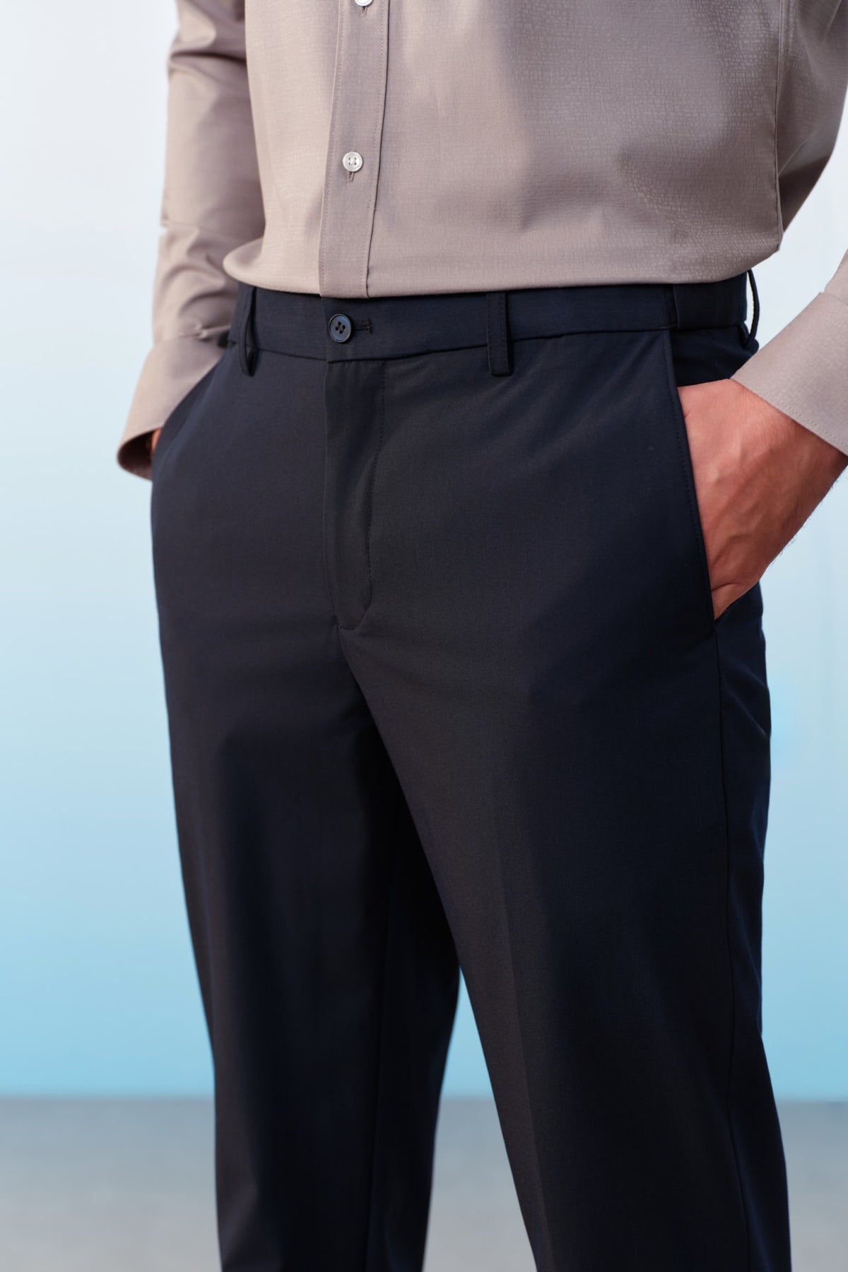 G2000 Pants Multi-Way Stretch Cool Touch Plain Weave Smart Fit Suit Pants With Elastic Waistband