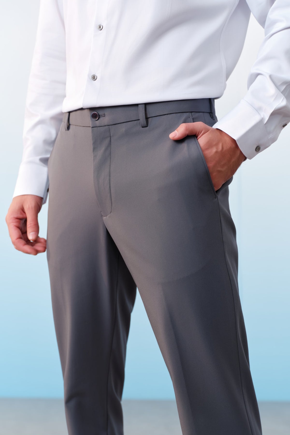 G2000 - Pants - Multi-Way Stretch Silk Blend Regular Fit Suit Pants