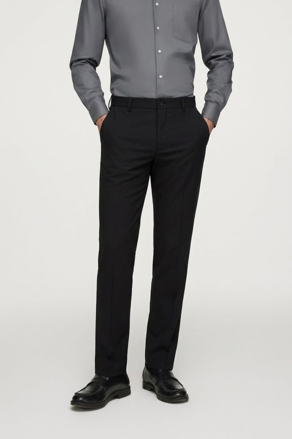 G2000 - Pants - Quick Dry Wicking Poly Blend Twill Slim Fit Suit Pants - Anthracite - Slim