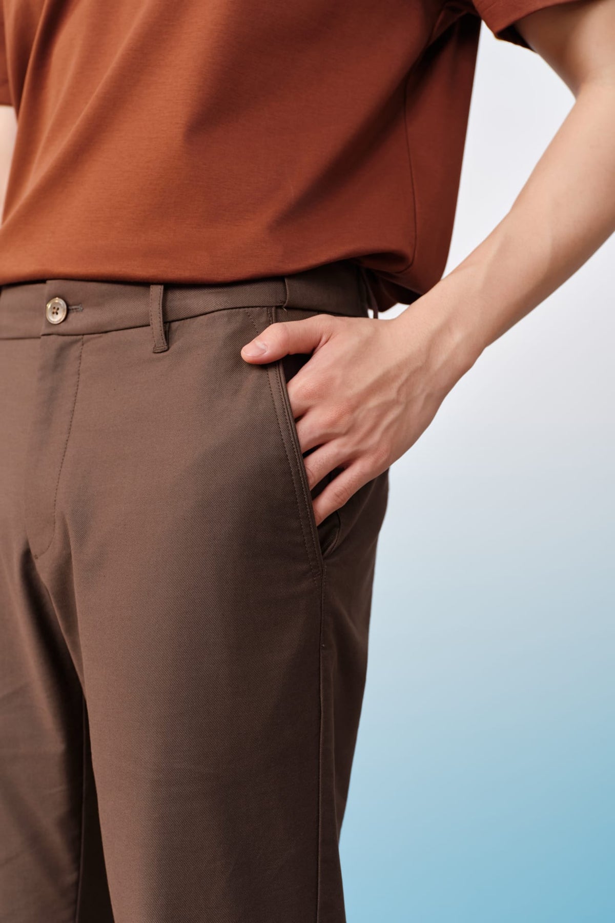 G2000 Pants Cotton Blend Stretch Twill Slim Tapered Fit Casual Pants