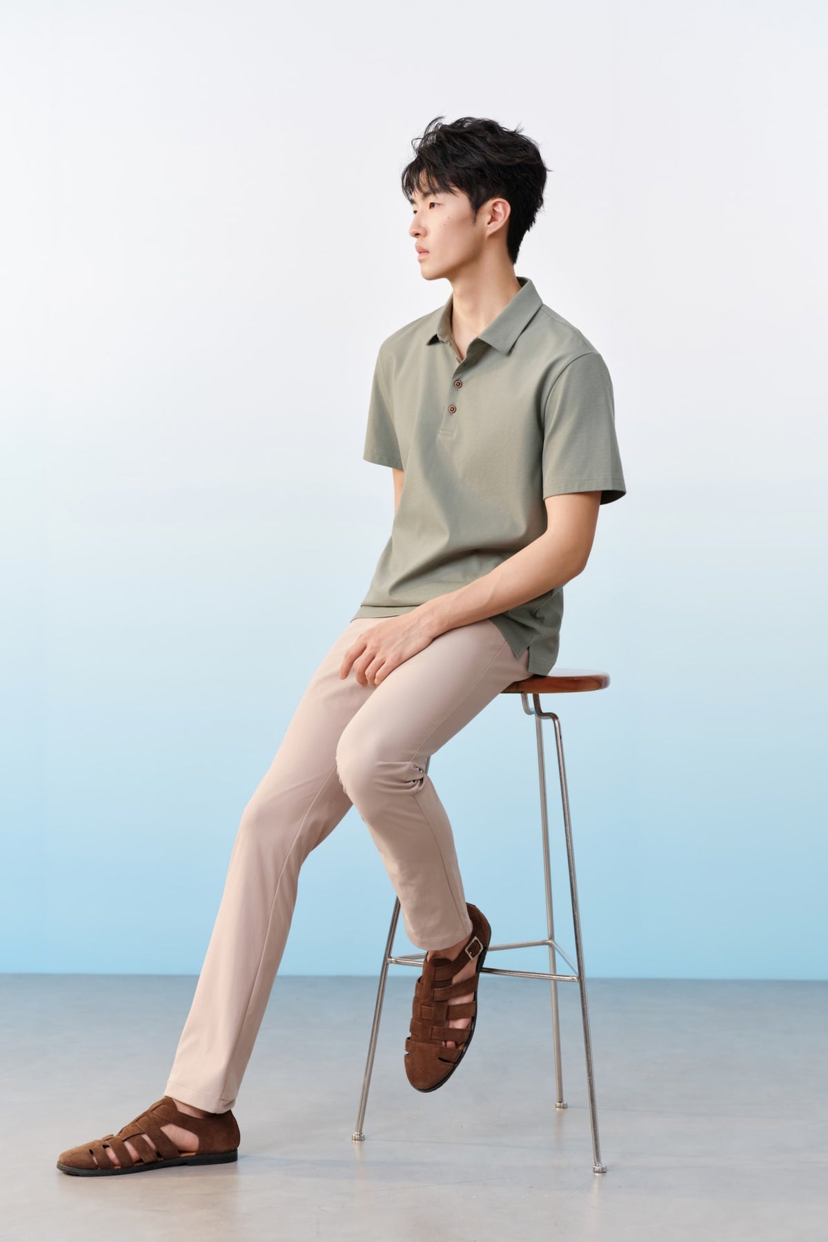 G2000 - Pants - Multi-Way Stretch Poly Knit Ottoman Slim Tapered Fit Casual Pants - Sheepskin - Slim Tapered