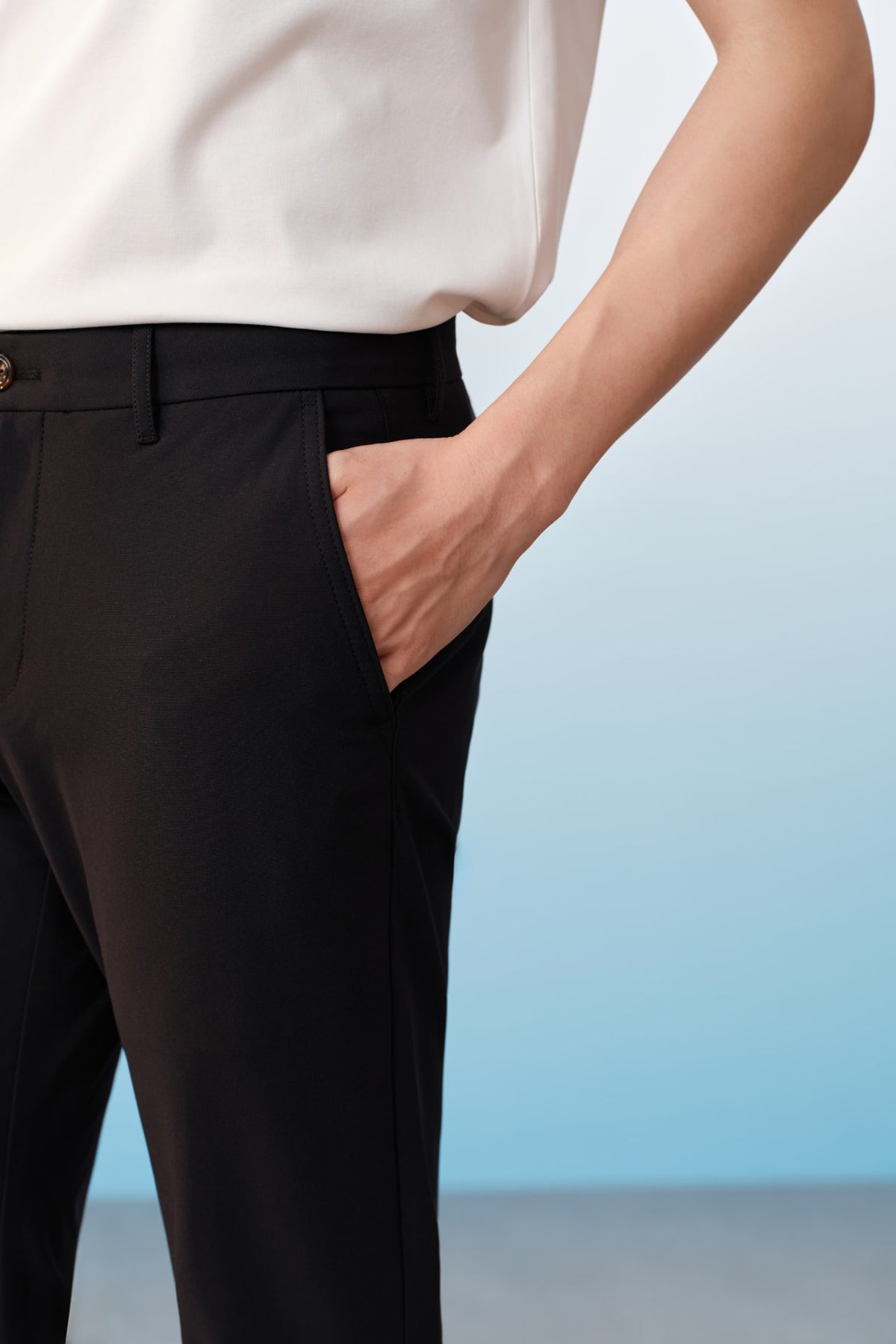 G2000 - Pants - Multi-Way Stretch Poly Knit Ottoman Slim Tapered Fit Casual Pants