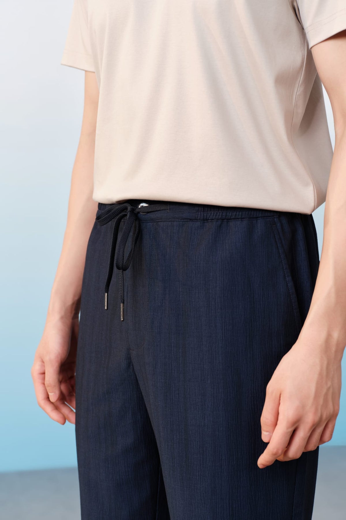 G2000 - Shorts - Poly Blend Stretch Seersucker Print Regular Fit Shorts