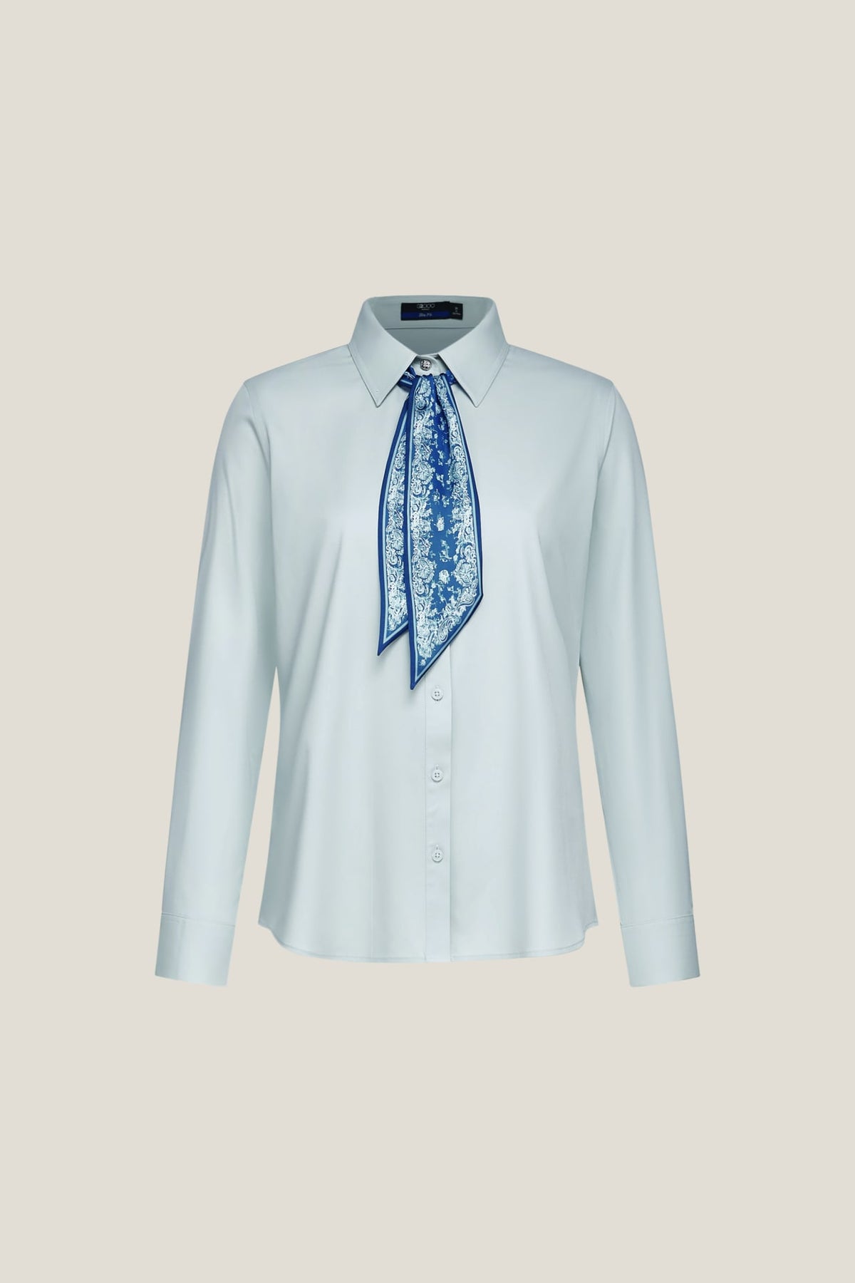 G2000 - Shirts - Modal Blend Twill Slim Fit Long Sleeve Shirt - Cashmere Blue - Slim