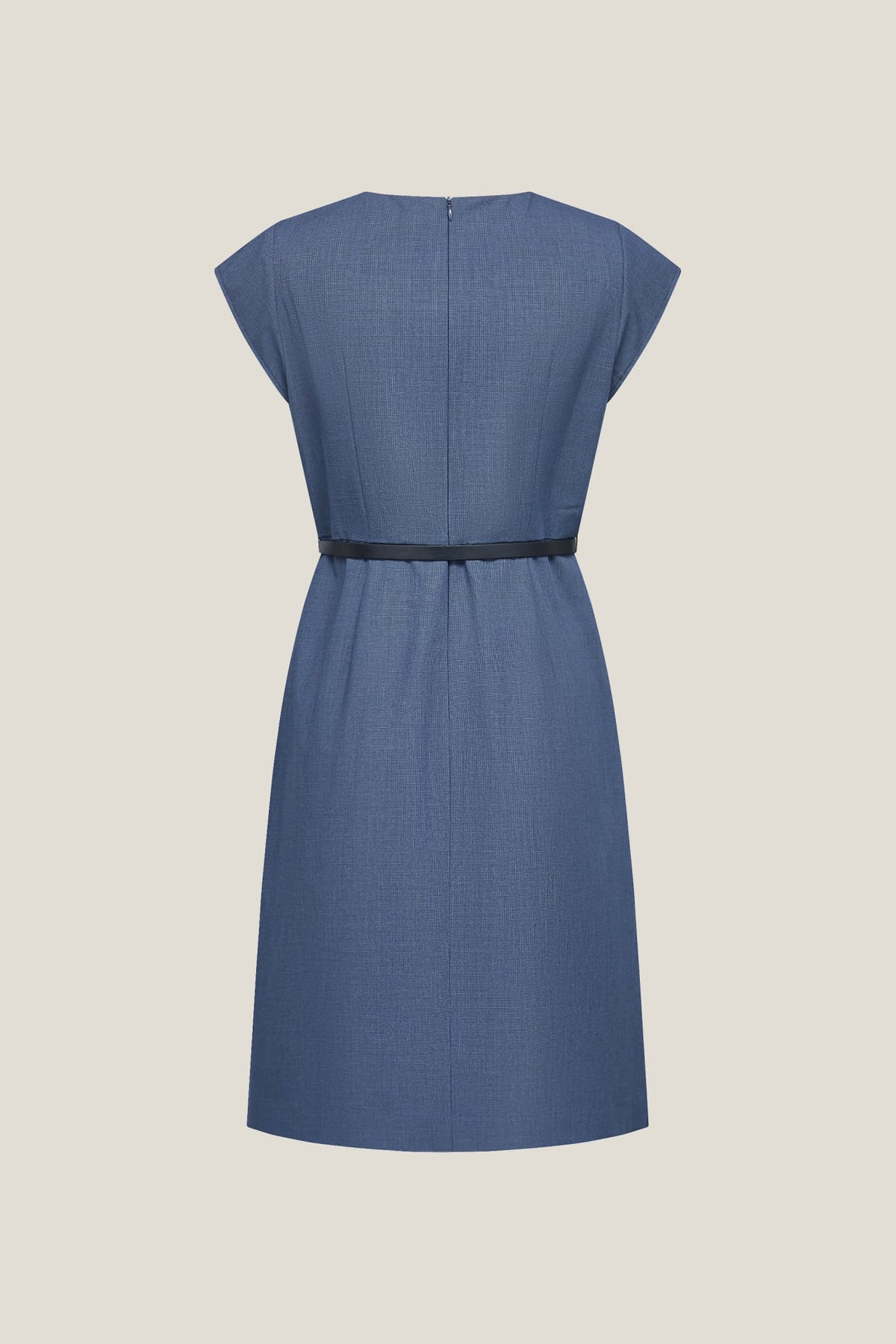 G2000 Dresses Houndstooth Round Neck Cap Sleeve A-Line Dress