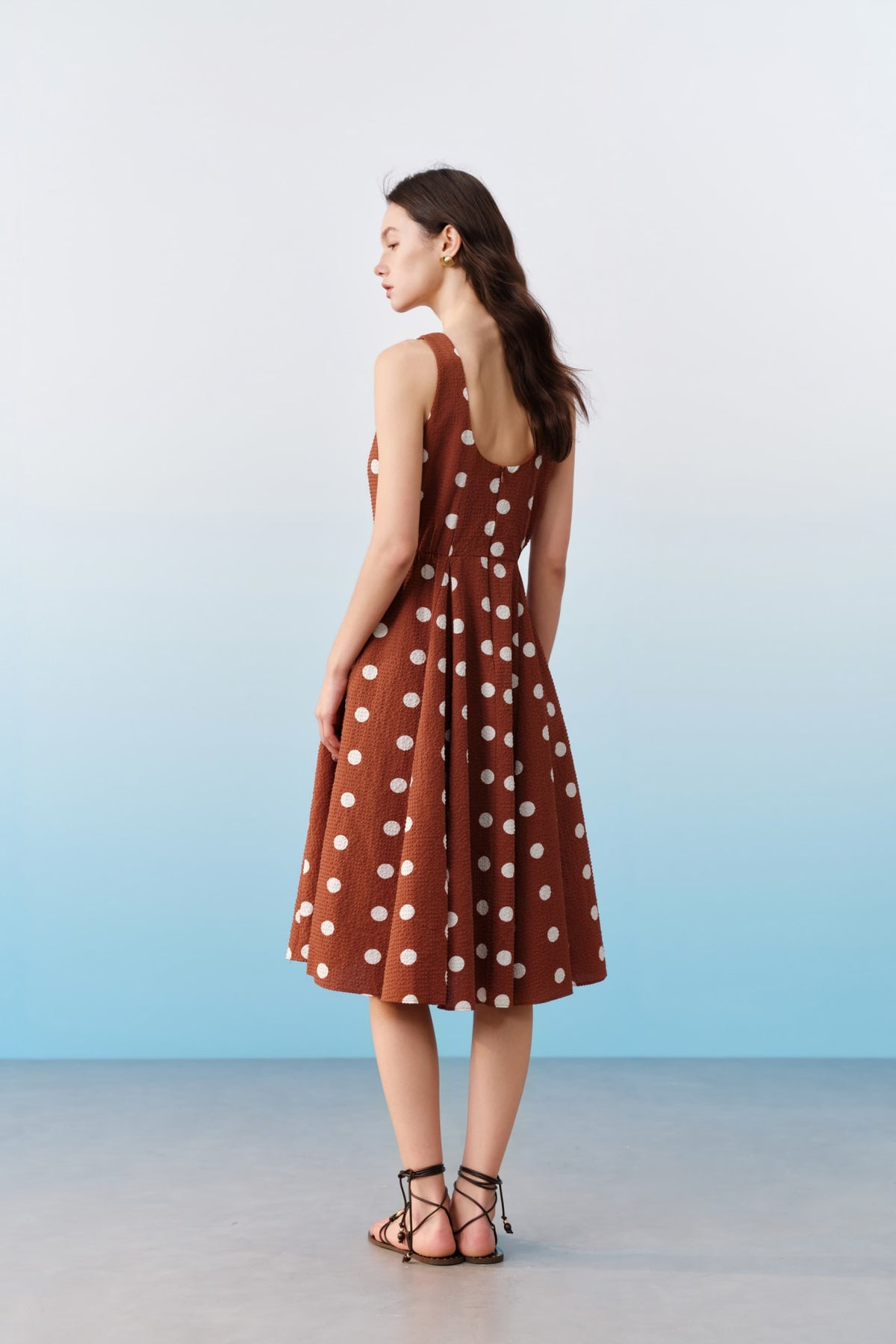G2000 - Dresses - Polka Dot Square Neck Fit & Flare Dress