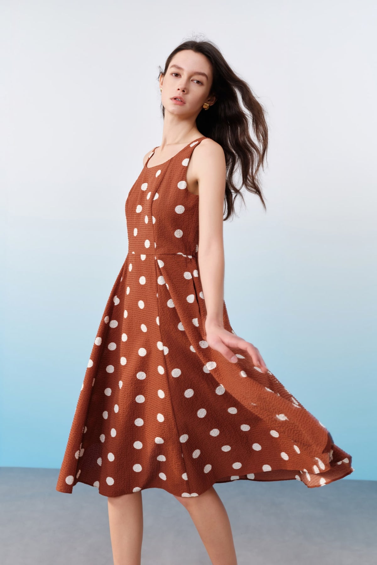 G2000 - Dresses - Polka Dot Square Neck Fit & Flare Dress