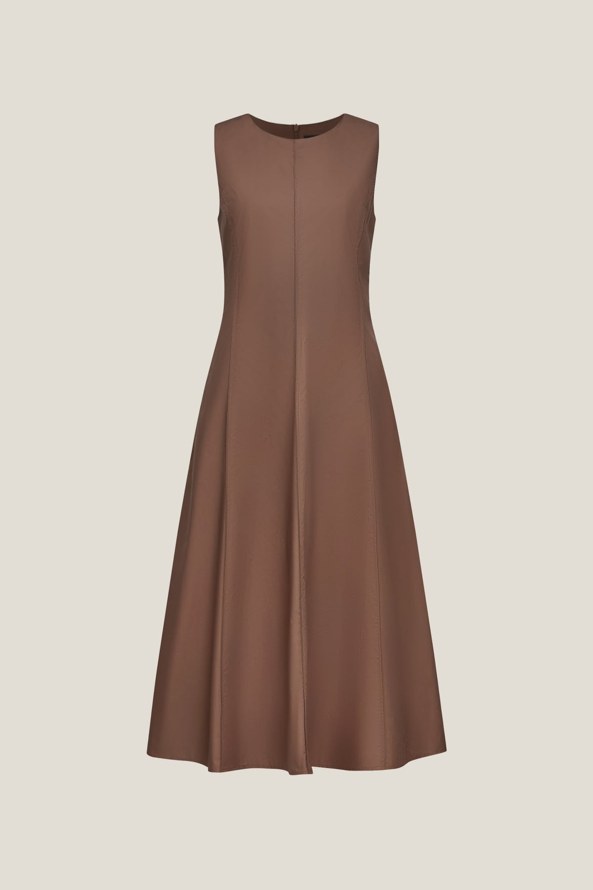 G2000 - Dresses - Cotton Poplin Round Neck Sleeveless Fit & Flare Maxi Dress