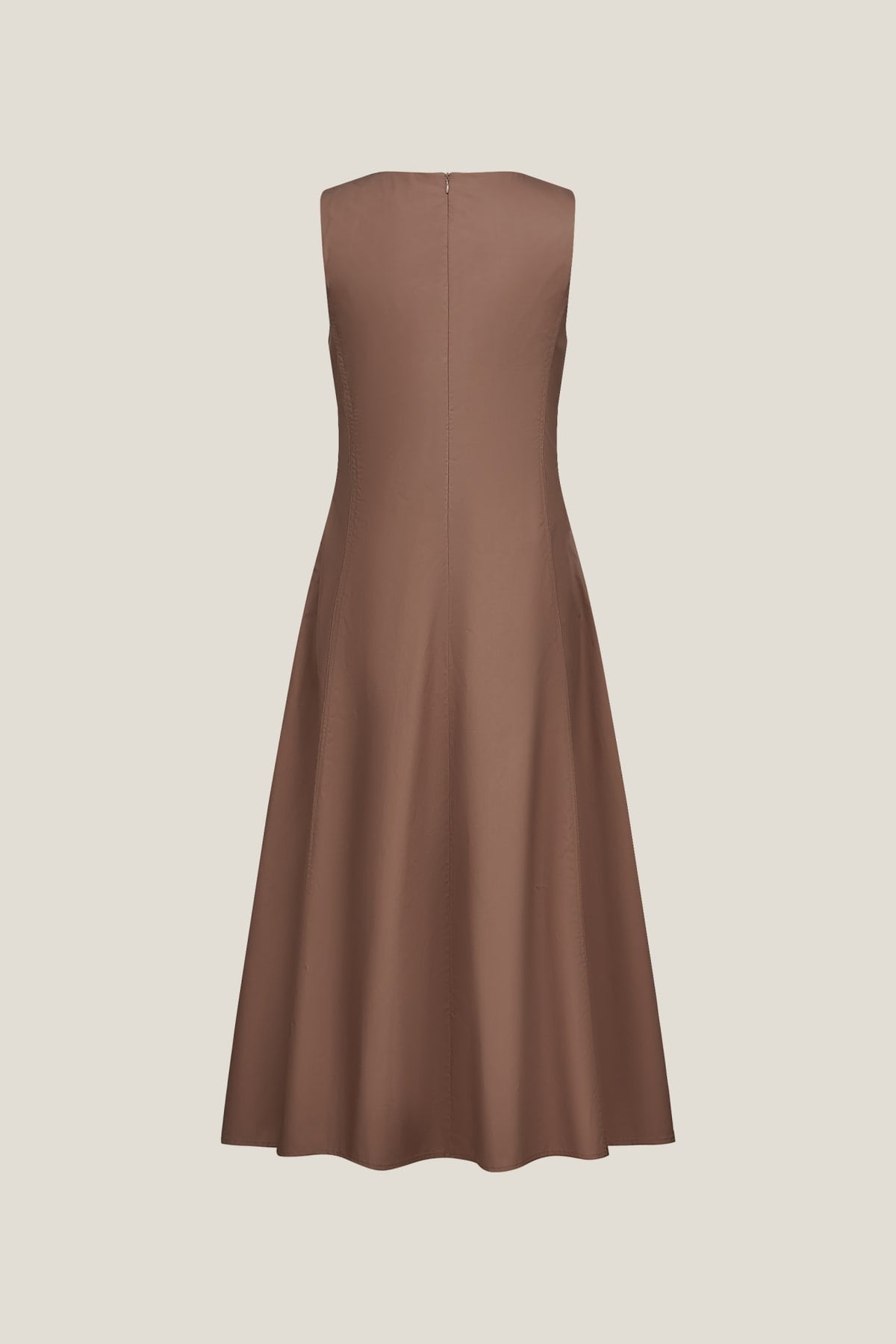 G2000 - Dresses - Cotton Poplin Round Neck Sleeveless Fit & Flare Maxi Dress