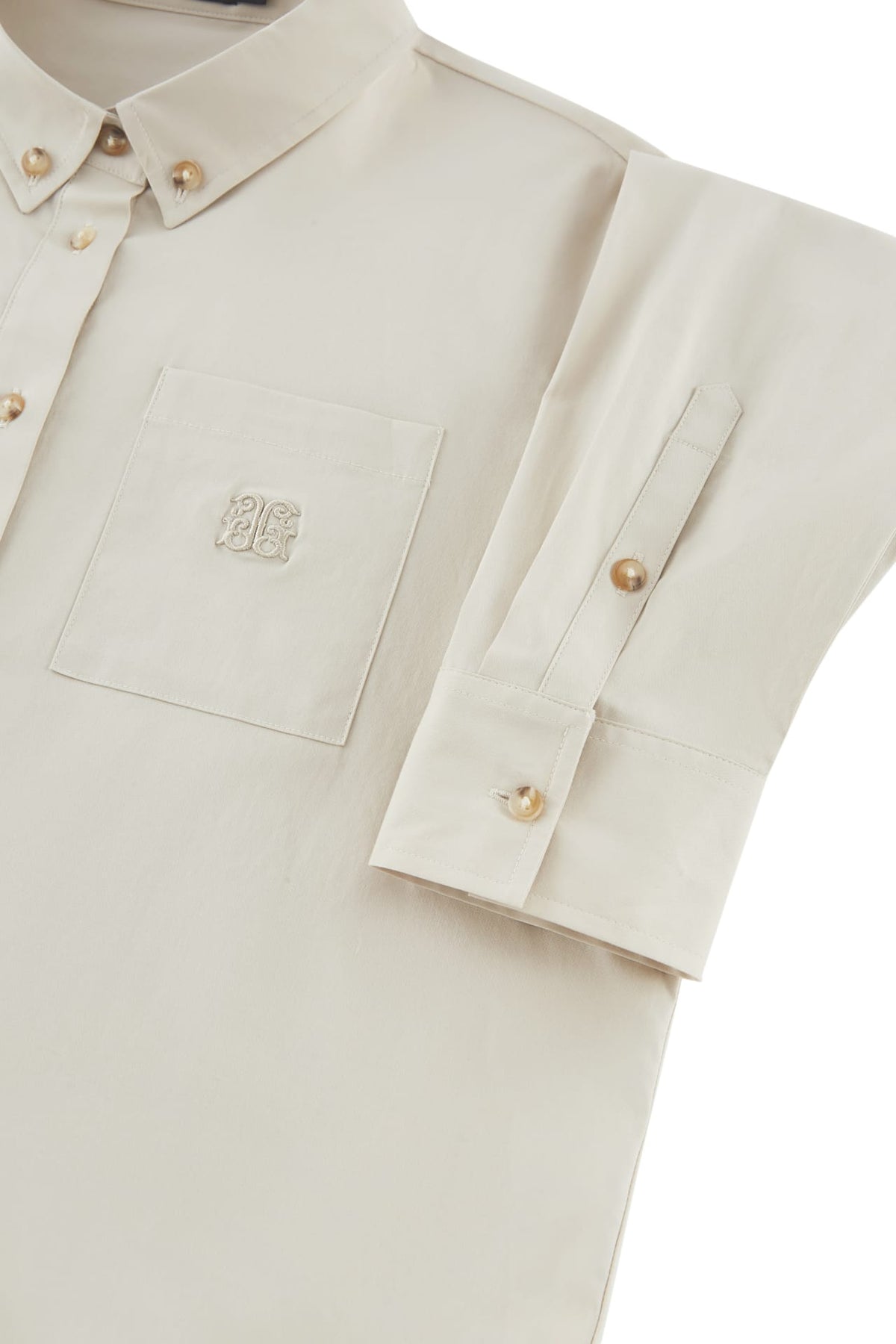 G2000 Shirts Alphabet Embroidered Cropped Relax Fit Casual Shirt