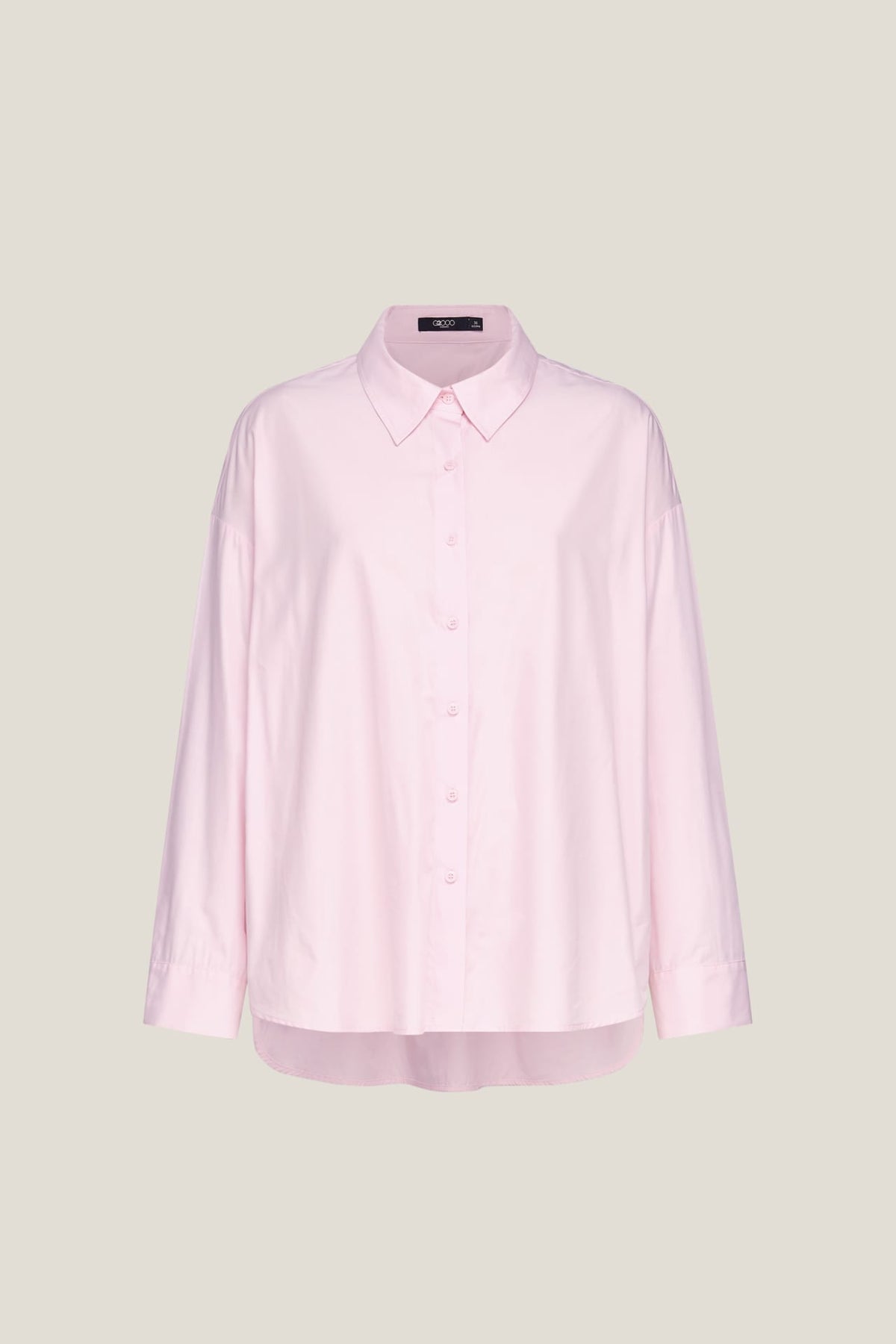 G2000 - Shirts - Smocked Back Overlap Slit Oversize Casual Shirt