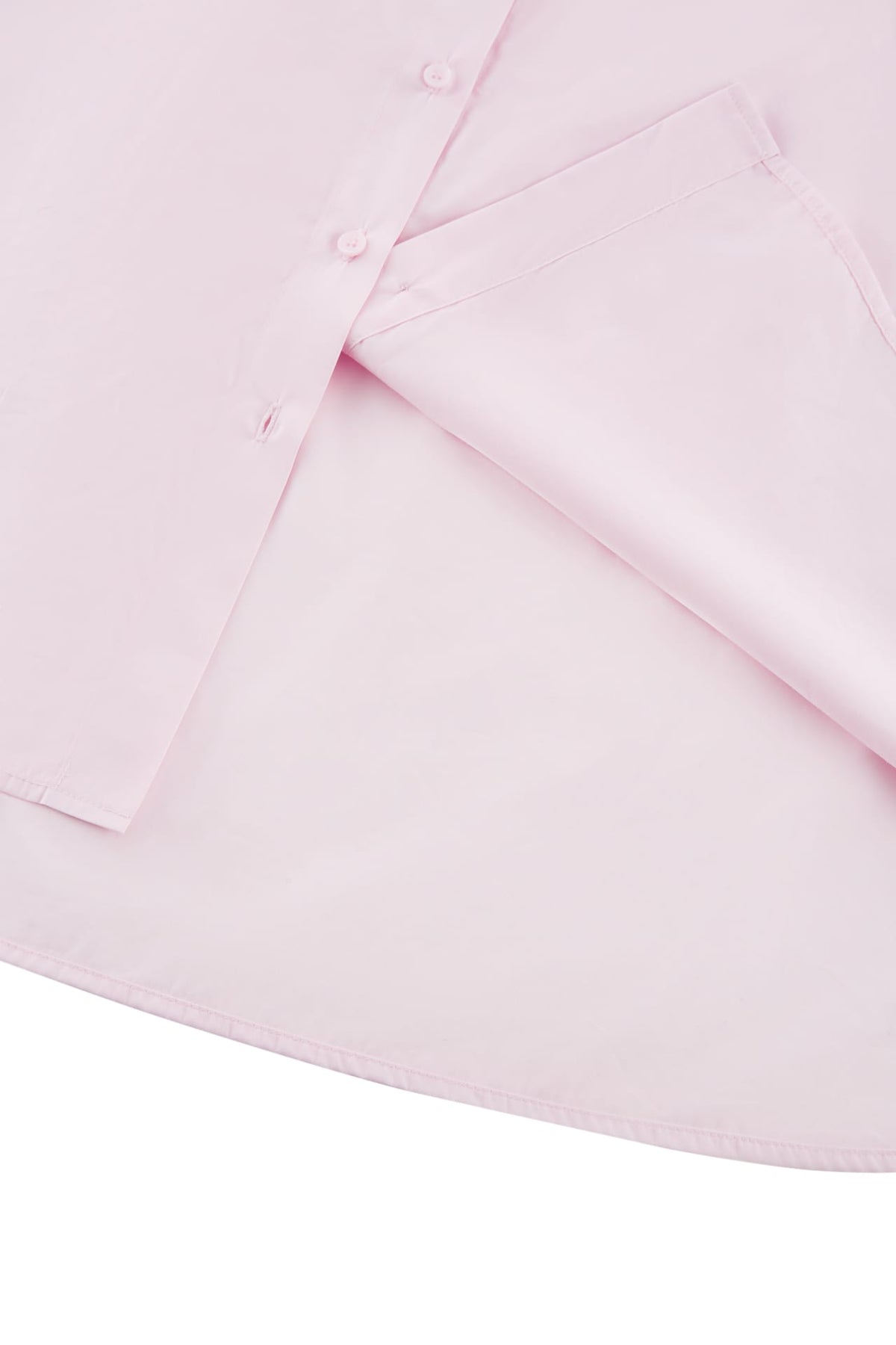 G2000 - Shirts - Smocked Back Overlap Slit Oversize Casual Shirt