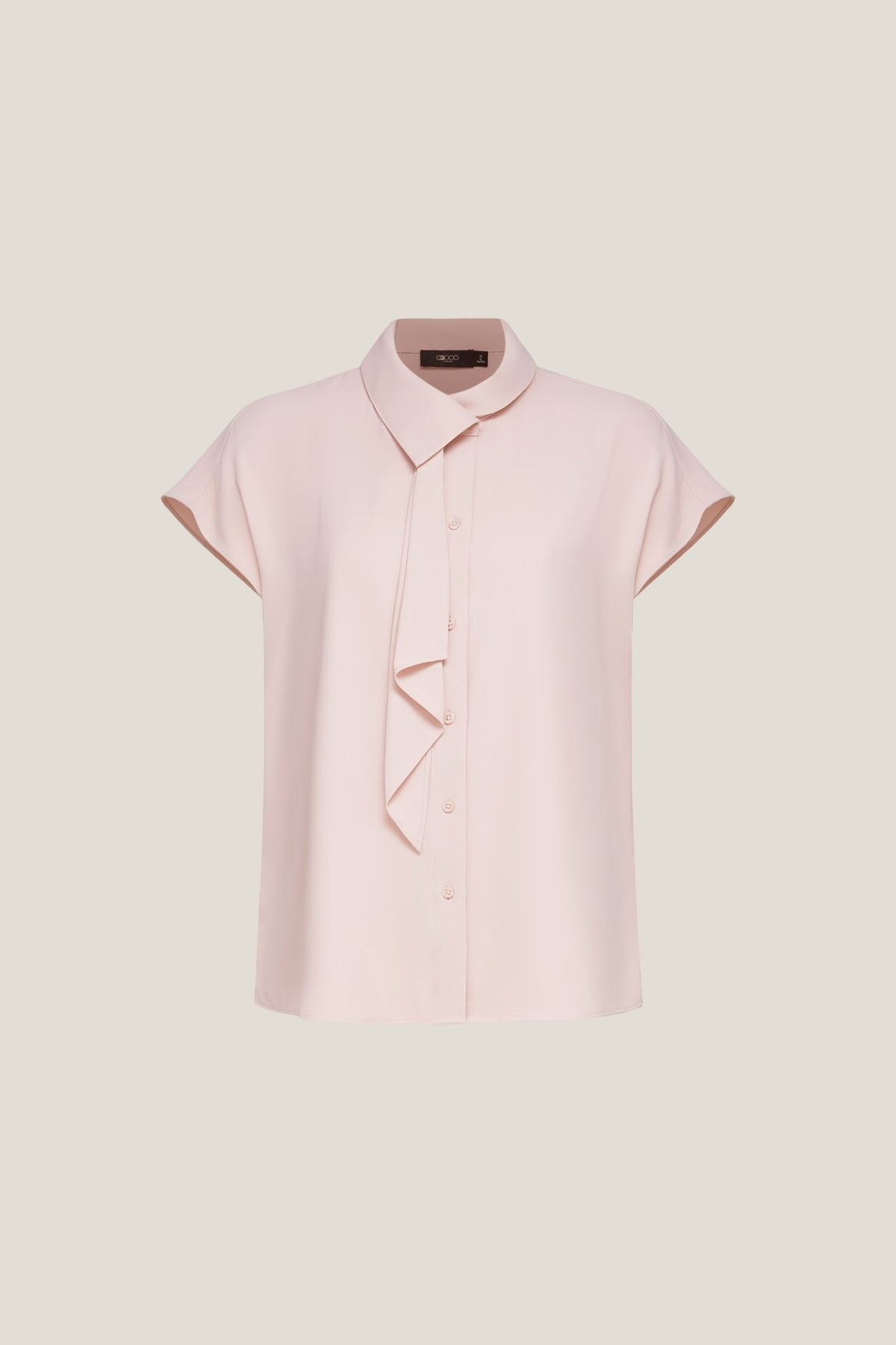 G2000 Blouses Anti UV Asymmetric Stand Collar Regular Fit Short Sleeve Shirt