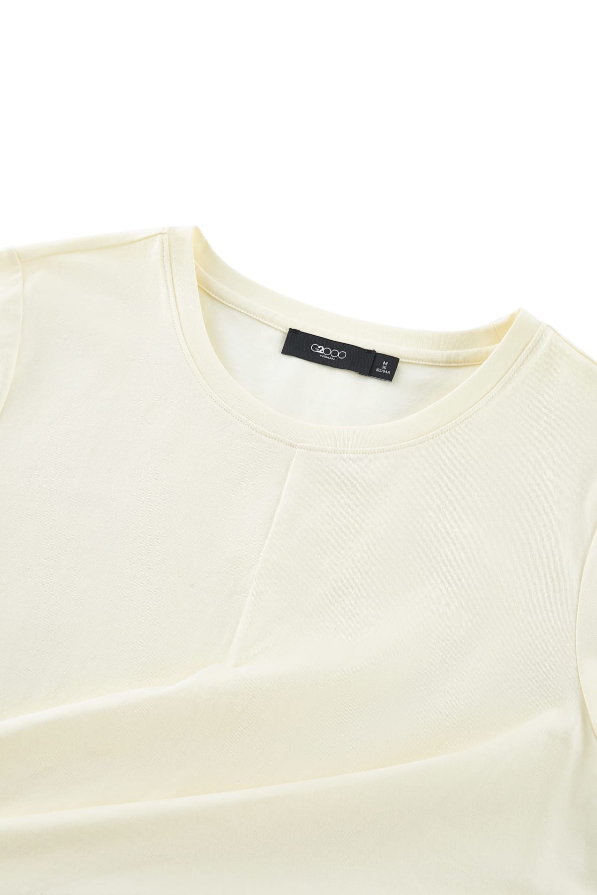 G2000 T-Shirts CVC Jersey Round Neck Pleats Top With Belt