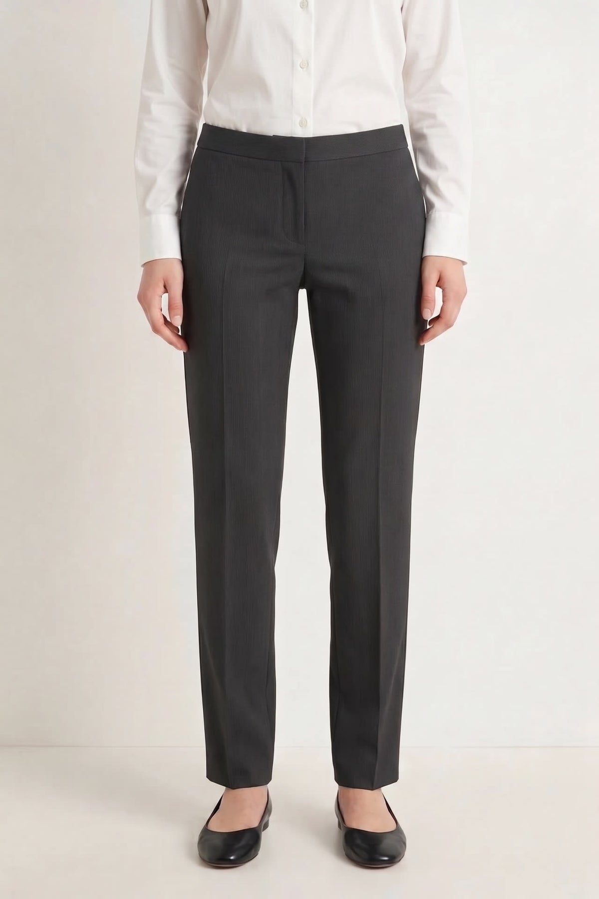 G2000 - Pants - Poly Dobby Straight Leg Suit Pants - Black - Relaxed Straight Leg