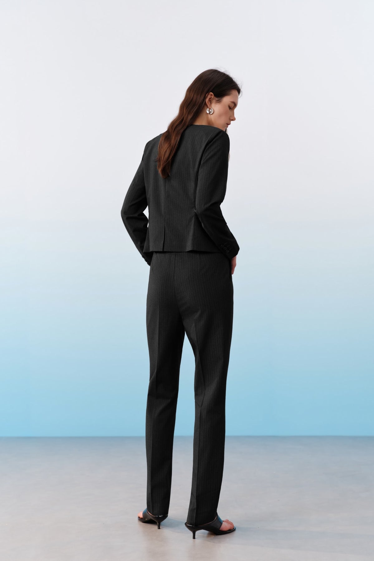 G2000 - Pants - Poly Blend Stripe Straight Leg Pants