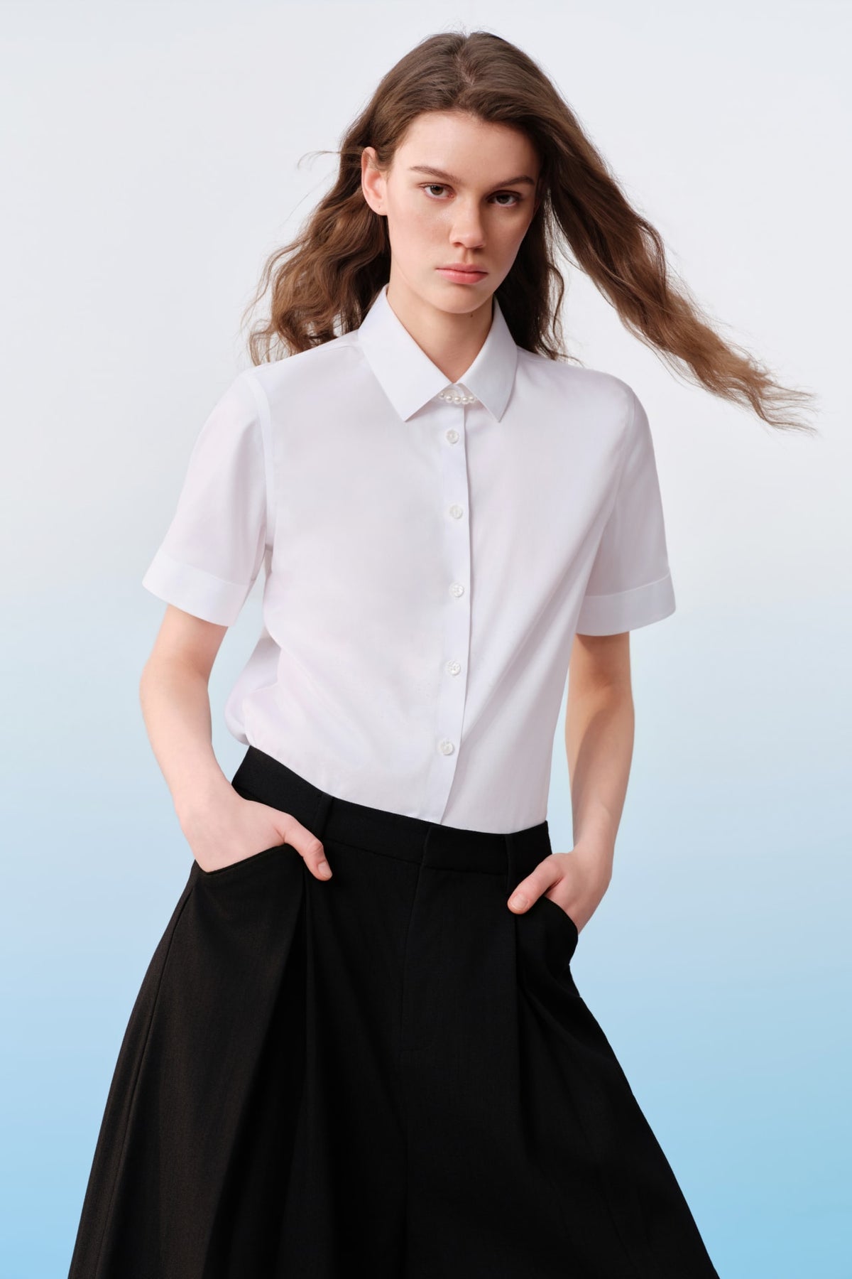 G2000 - Pants - Dobby Ankle Length Wide Leg Pants