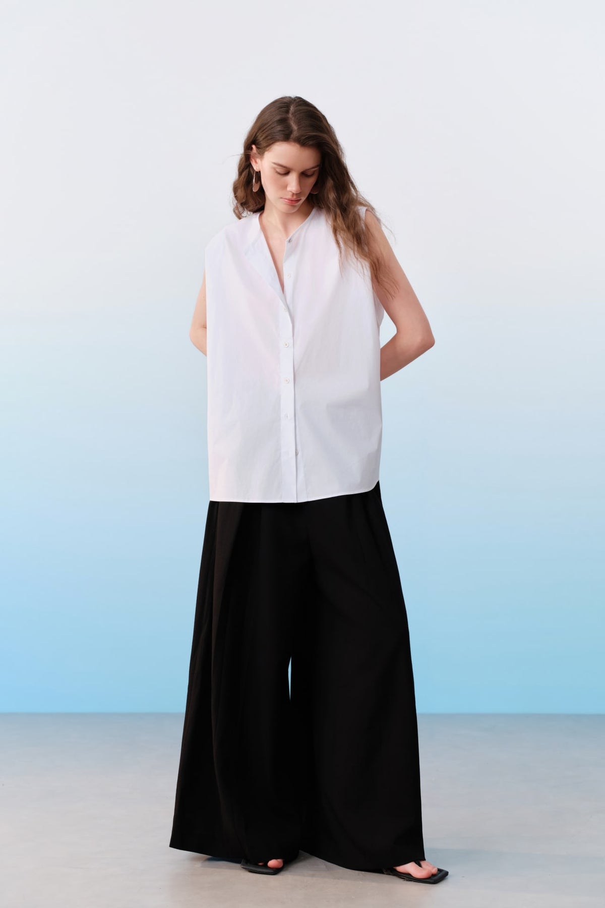 G2000 - Pants - Dobby Ankle Length Wide Leg Pants
