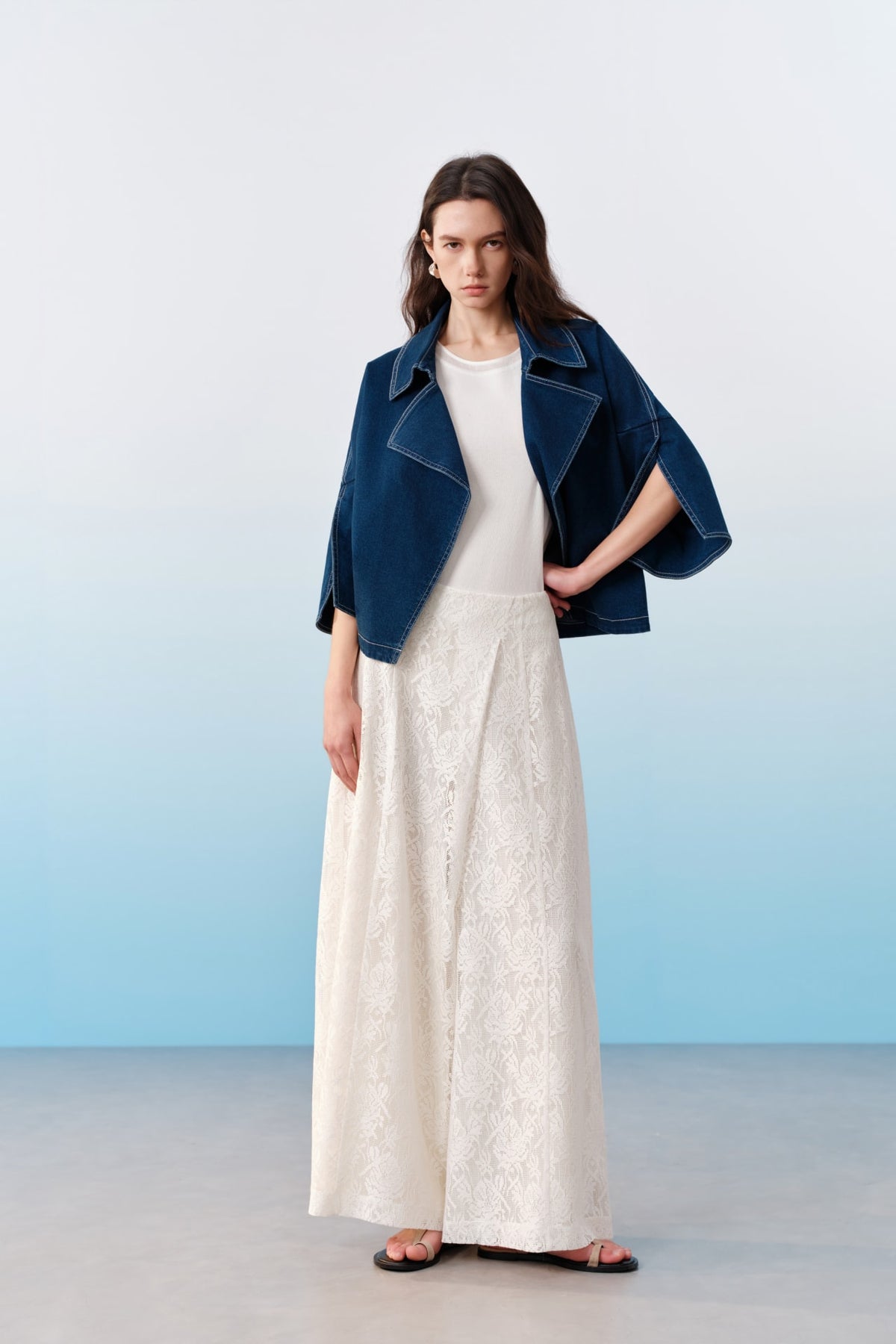 G2000 Coats & Jackets Trench Coat Collar Denim Jacket
