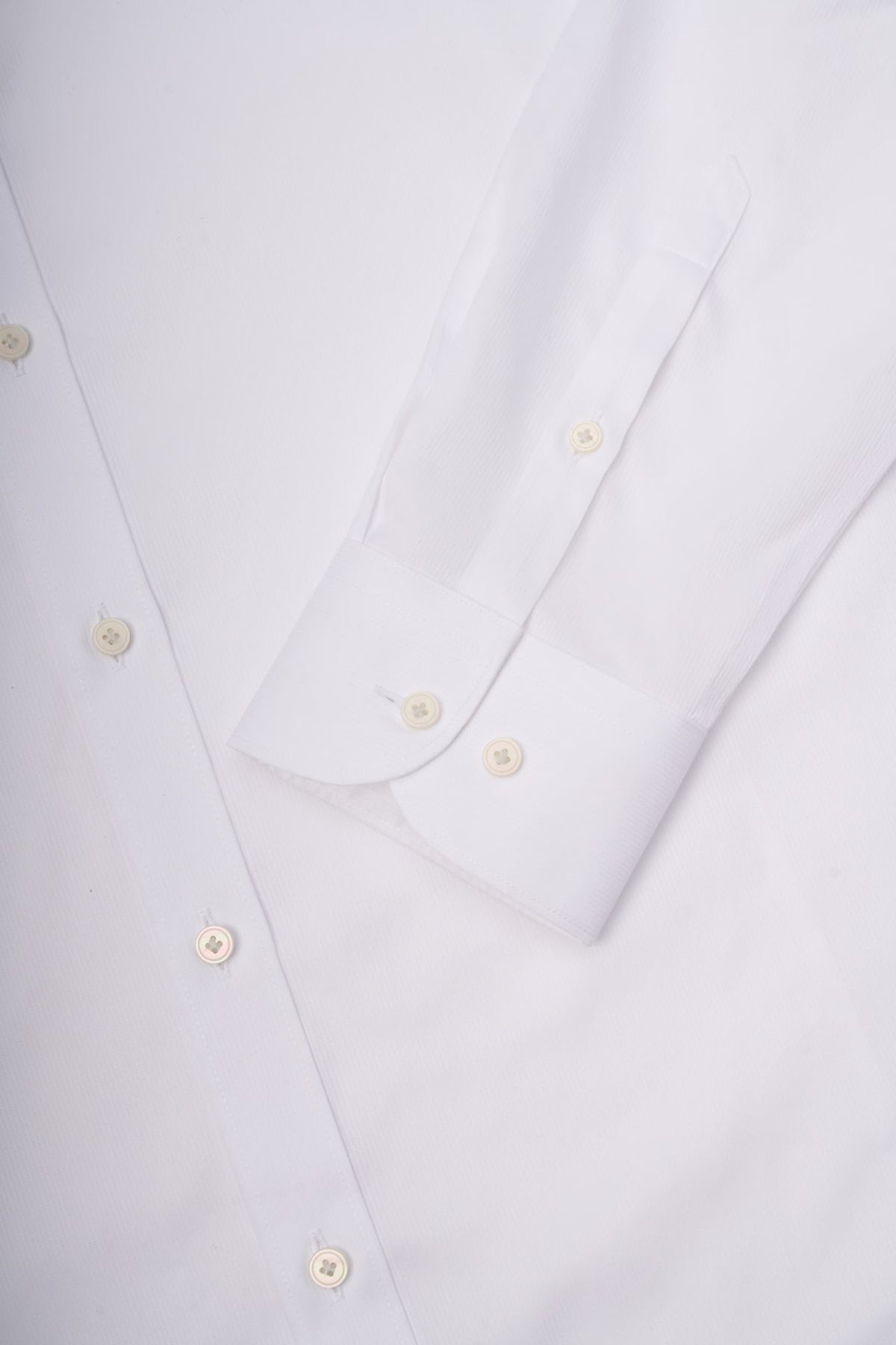 Non-Iron Cotton Silk Blend Cord Texture Smart Fit Long Sleeve Shirt