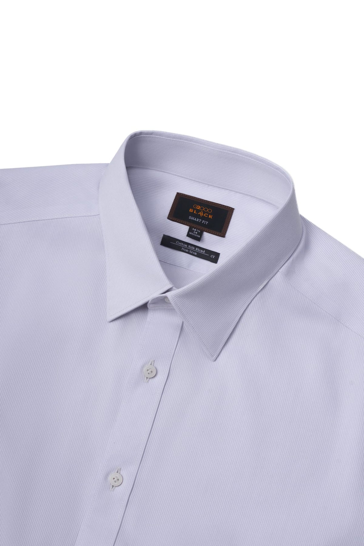 Non-Iron Cotton Silk Blend Cord Texture Smart Fit Long Sleeve Shirt