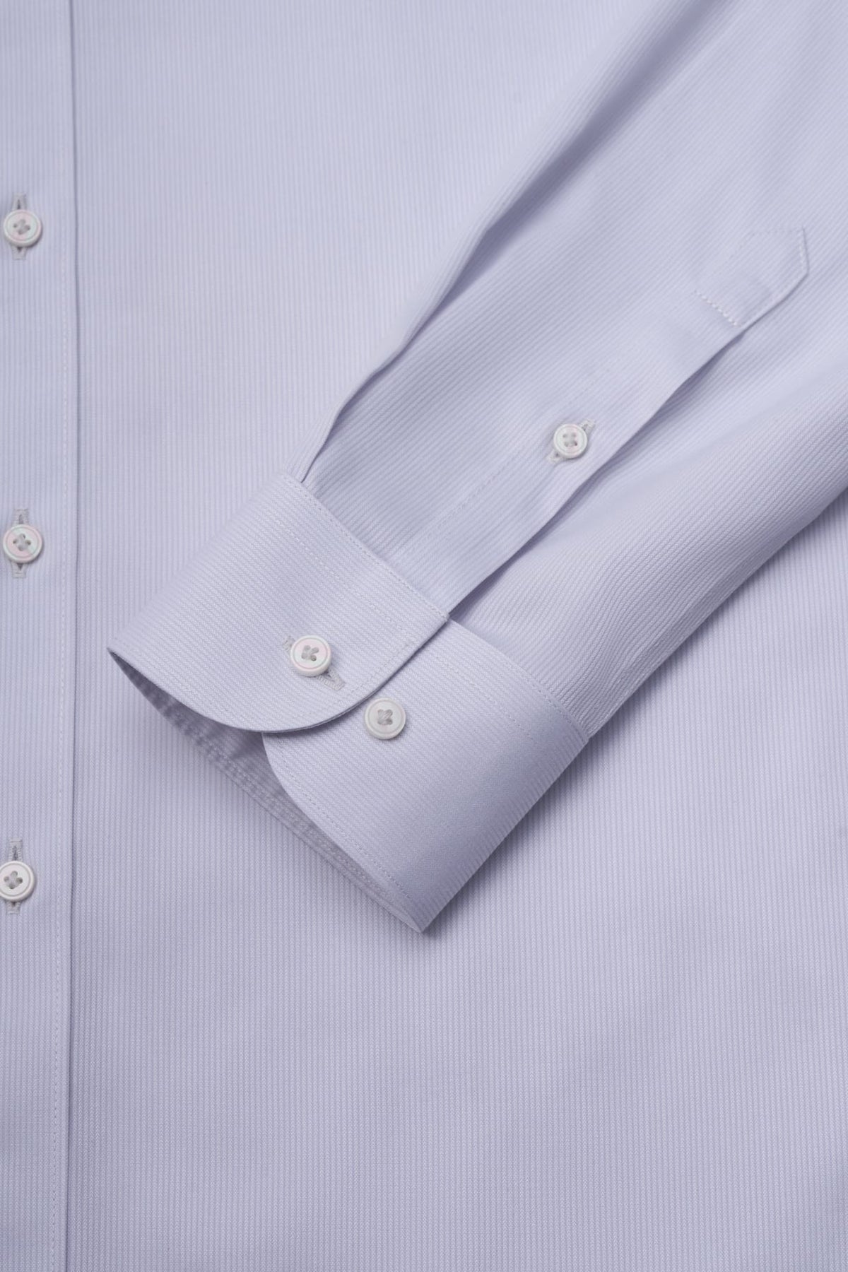 Non-Iron Cotton Silk Blend Cord Texture Smart Fit Long Sleeve Shirt